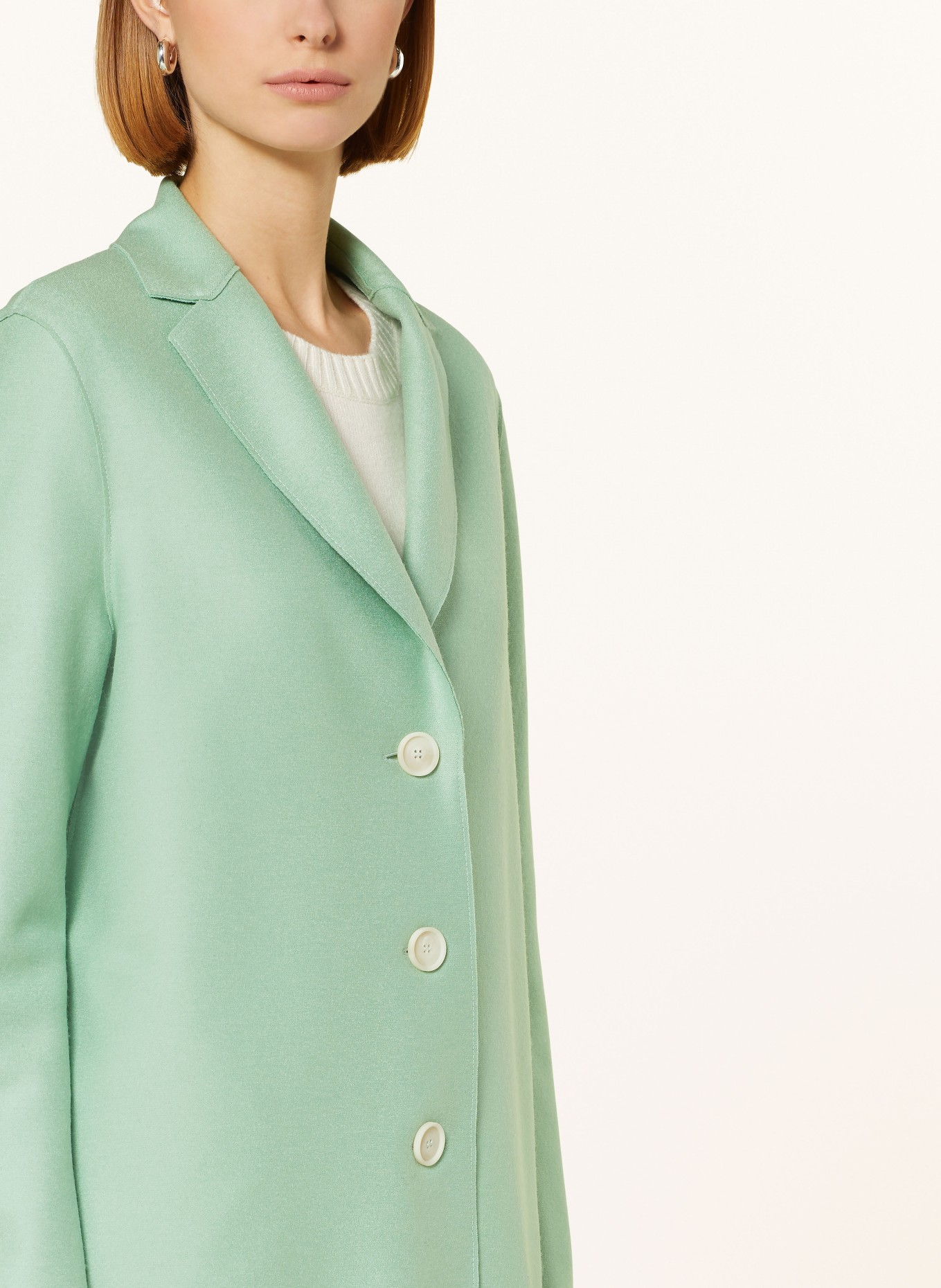 コート Harris Wharf London WOMEN BOXY COAT LIGHT PRESSED WOOL Long boxy coat light pressed wool - Harris Wharf London .com