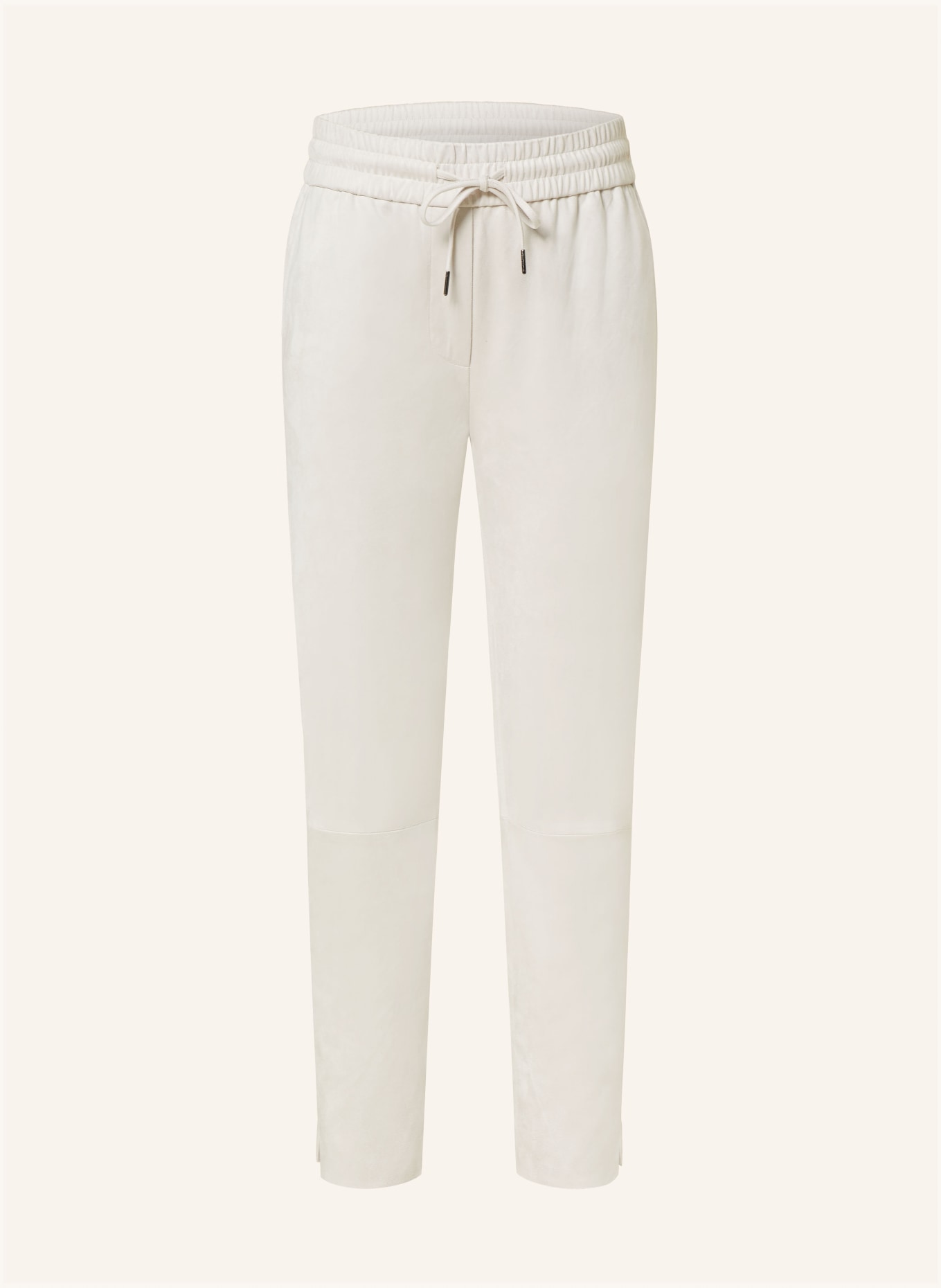 Juvia 7/8 trousers in leather look, Color: CREAM (Image 1)