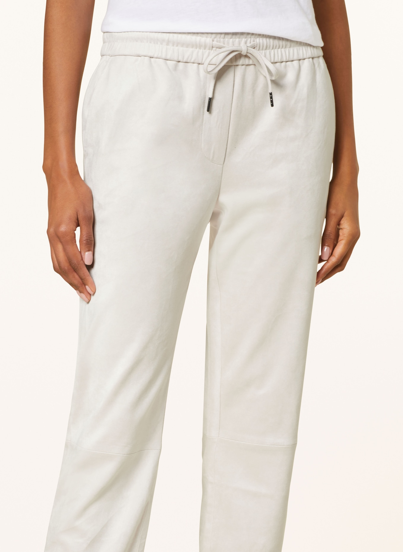 Juvia 7/8 trousers in leather look, Color: CREAM (Image 5)