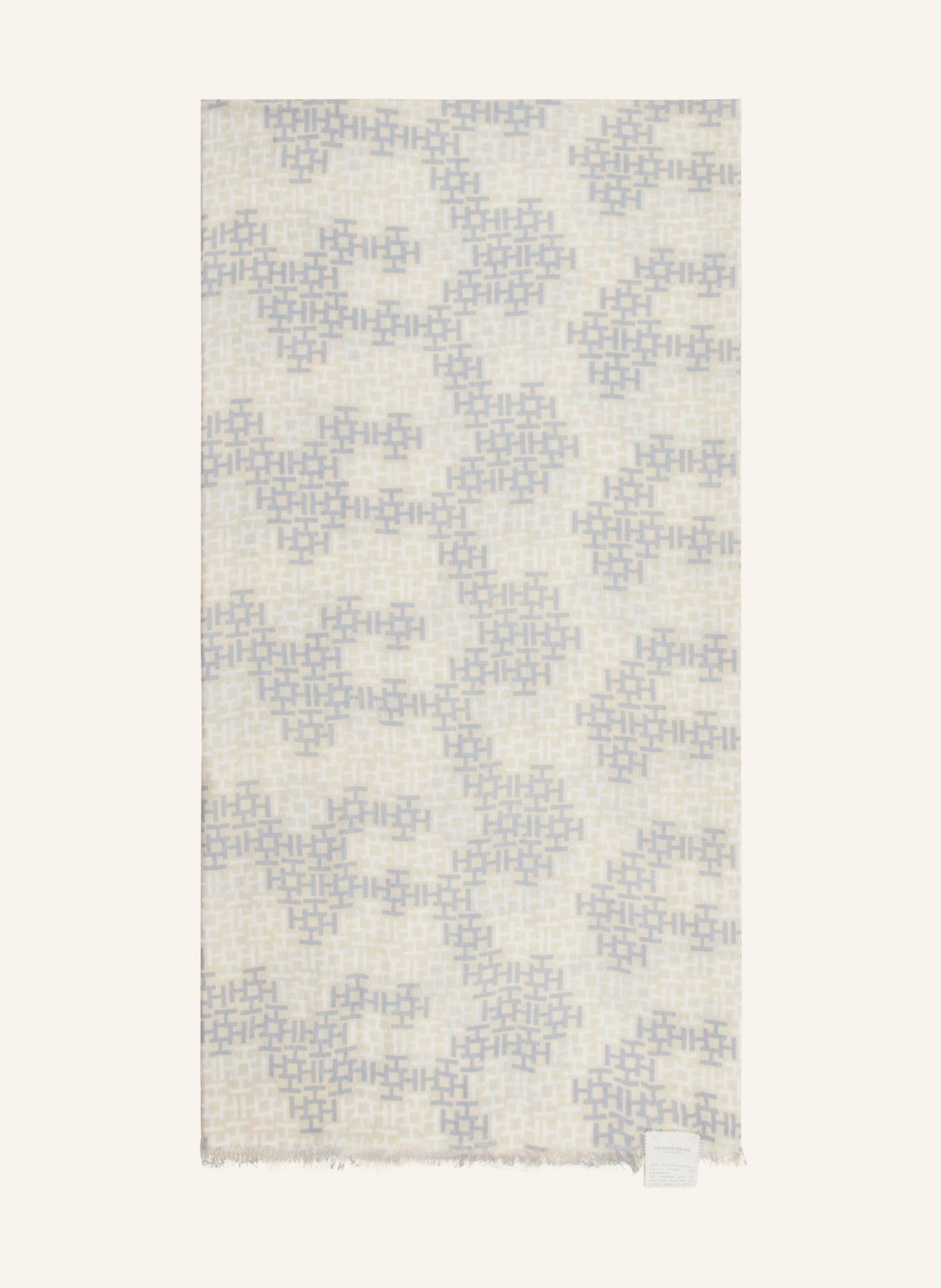 HEMISPHERE Cashmere-Schal ALIKIBI mit Seide, Farbe: BEIGE/ BLAUGRAU (Bild 1)
