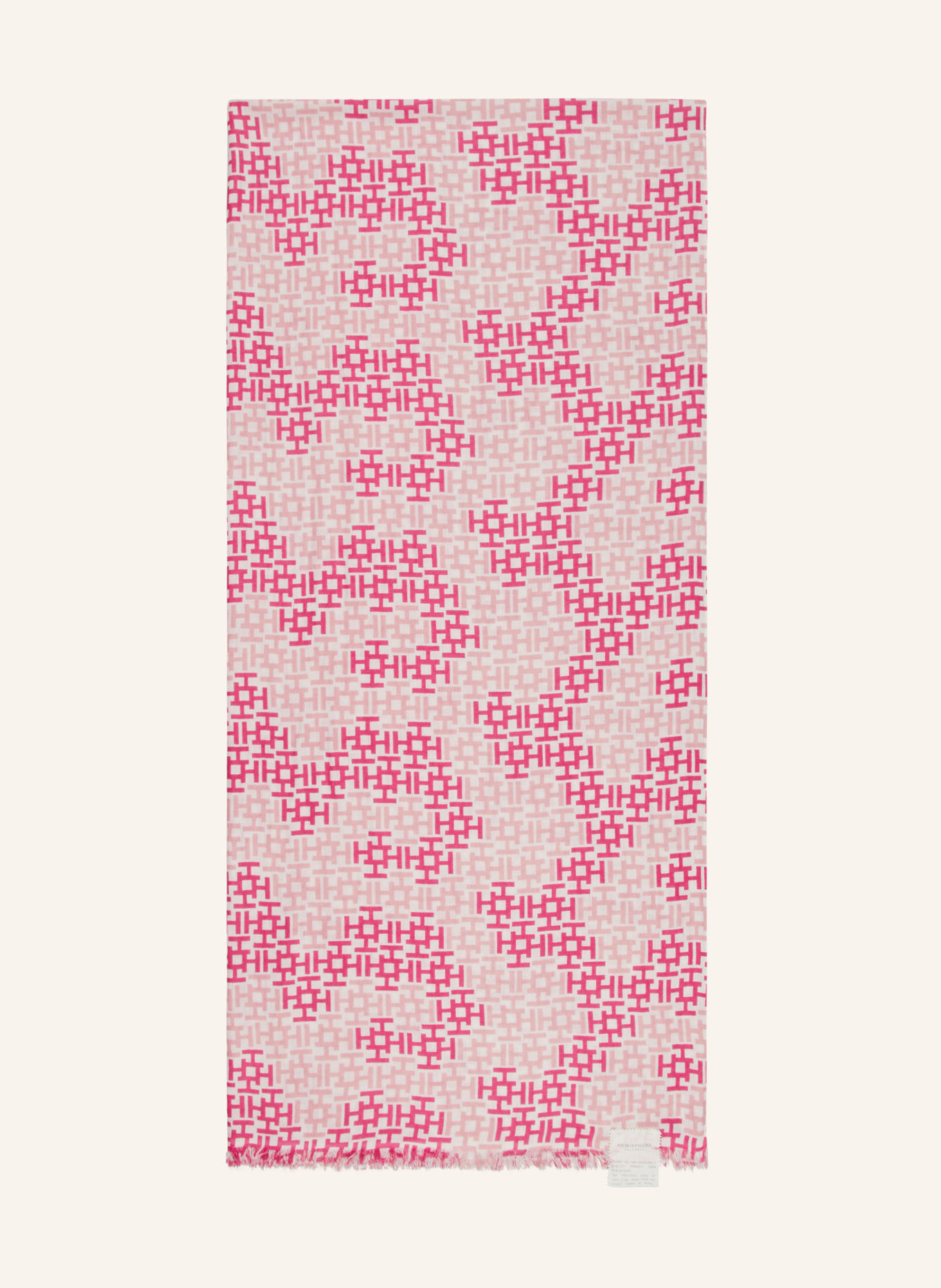 HEMISPHERE Kaszmirowy szal ALIKIBI z dodatkiem jedwabiu: BIAŁY / MOCNORÓŻOWY / RÓŻOWY