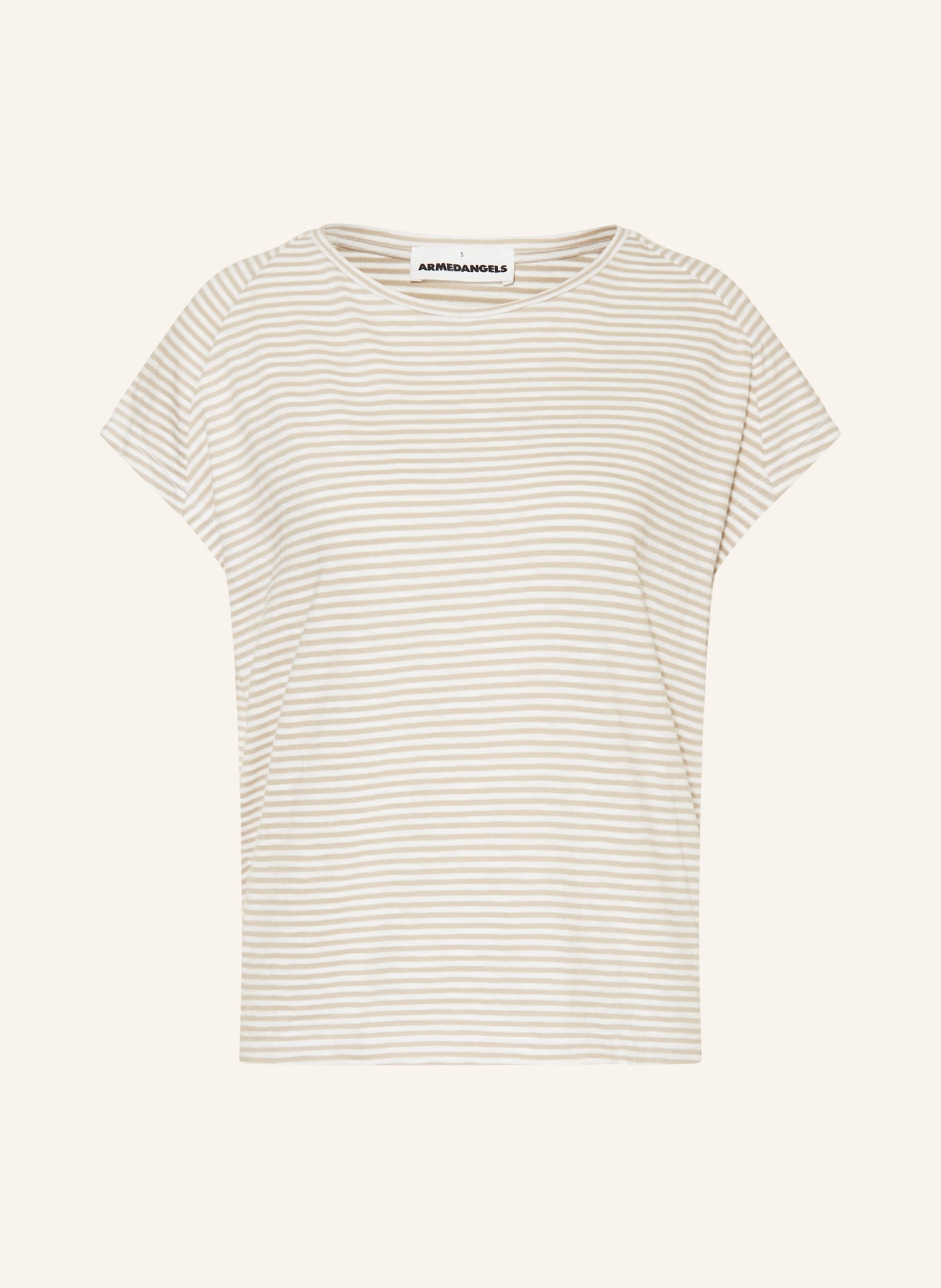 ARMEDANGELS T-shirt OFELIAA, Color: BEIGE/ WHITE (Image 1)