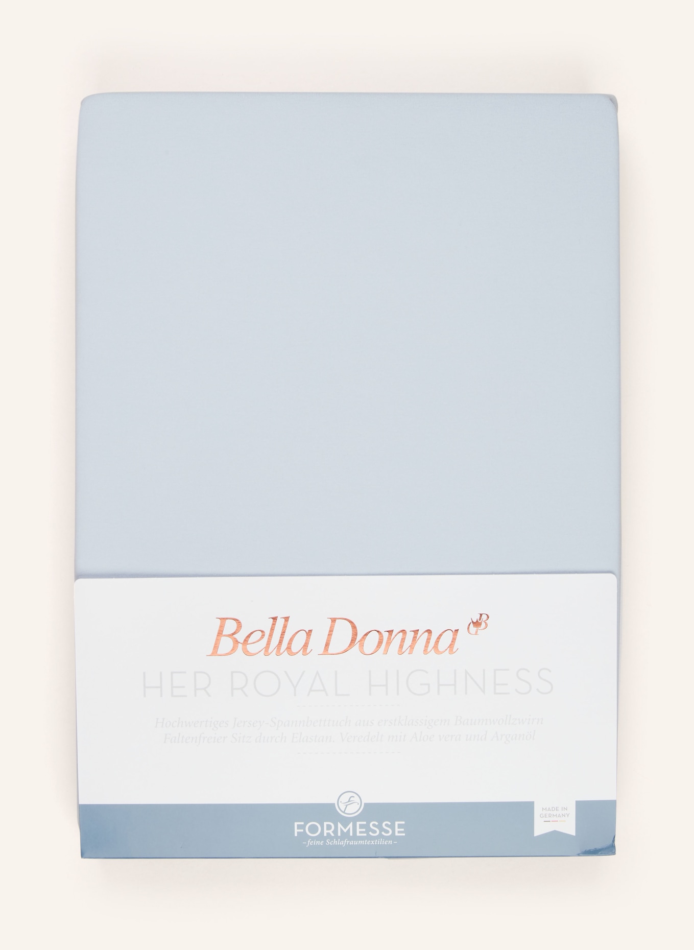 FORMESSE Spannbetttuch BELLA DONNA ALTO: HELLBLAU