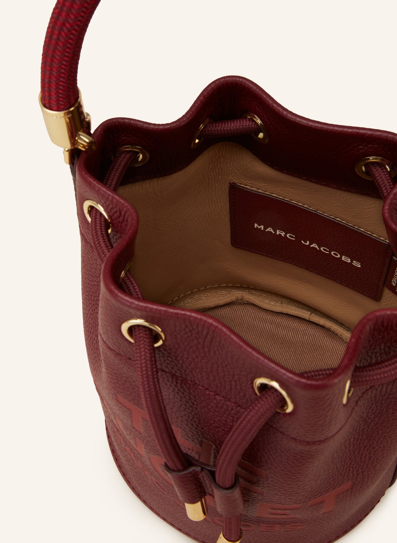 MARC JACOBS Beuteltasche THE BUCKET, Farbe: DUNKELROT (Bild 3)