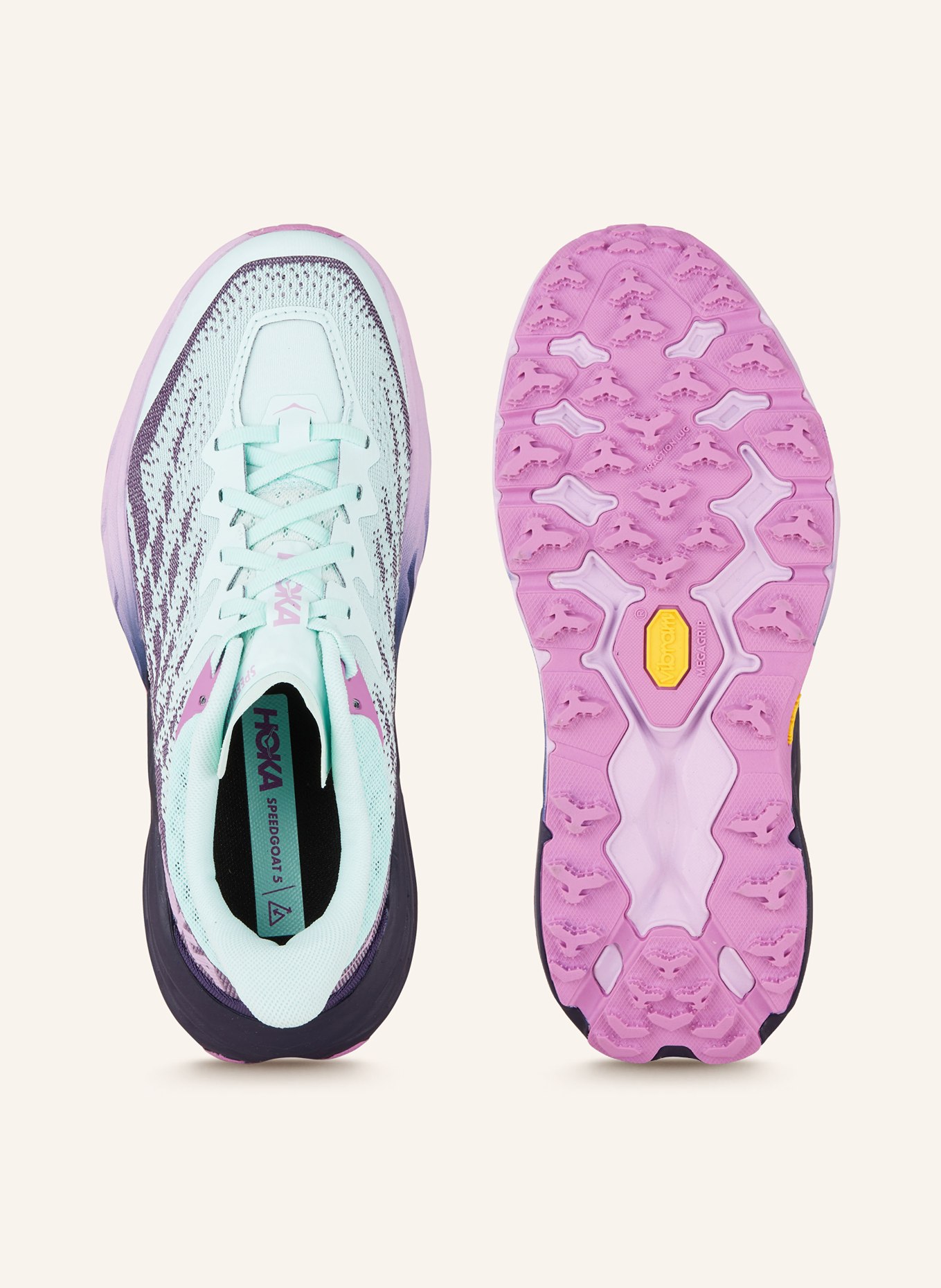 HOKA Running shoes SPEEDGOAT 5, Color: TURQUOISE/ PURPLE/ LIGHT PURPLE (Image 5)