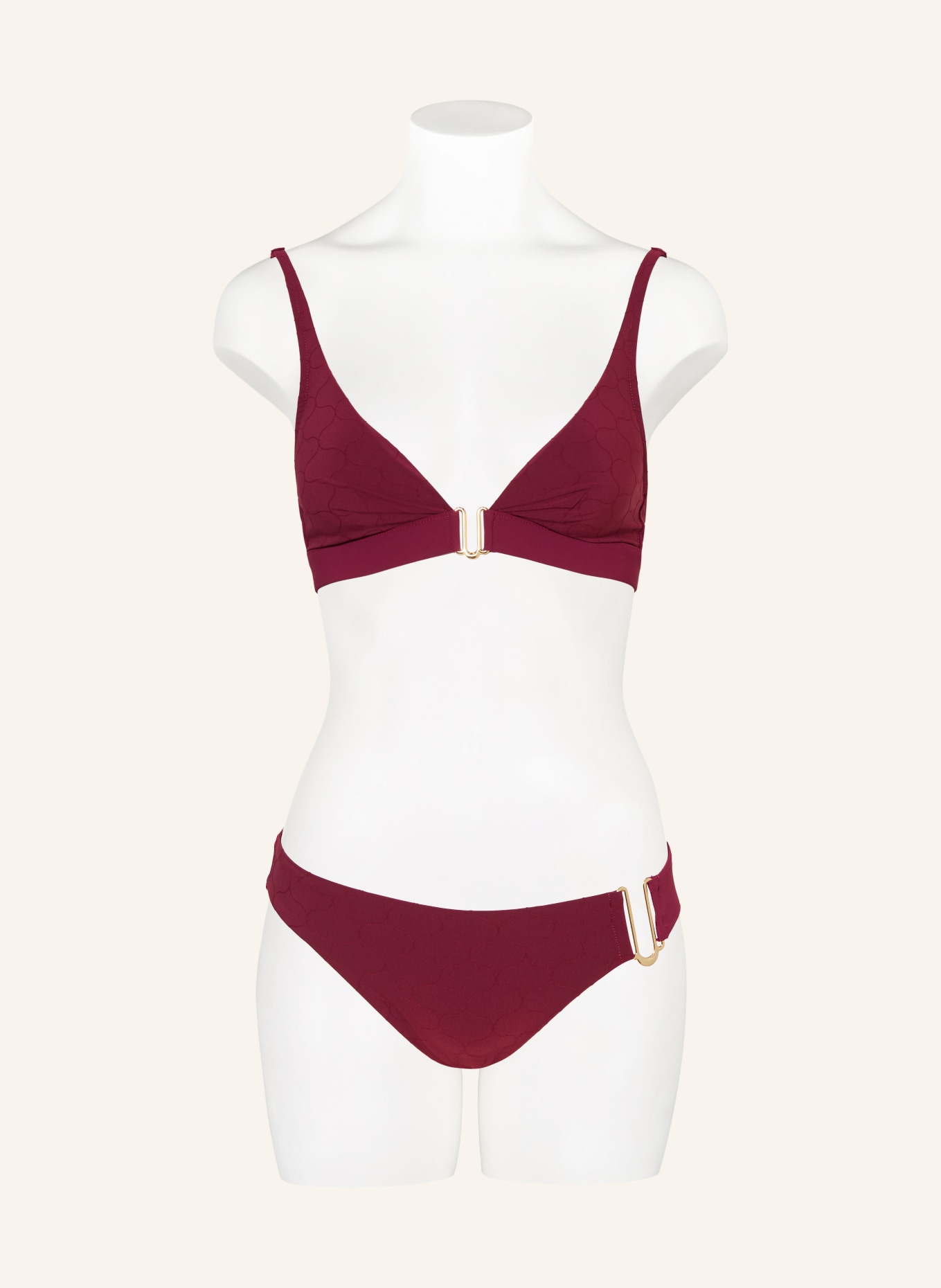 CHANTELLE Bralette bikini top GLOW, Color: DARK RED (Image 2)