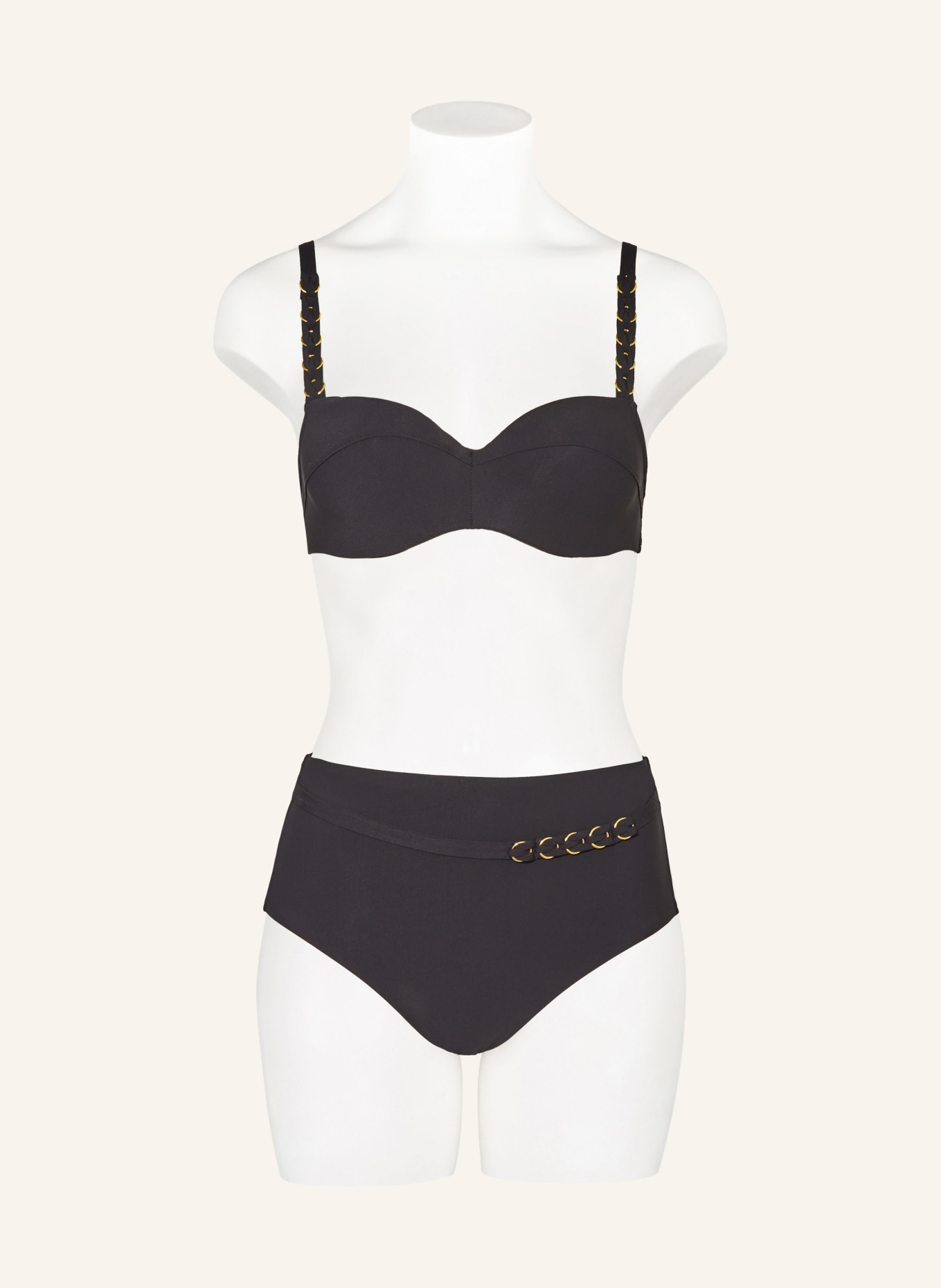 CHANTELLE High waist bikini bottoms EMBLEM, Color: BLACK (Image 2)