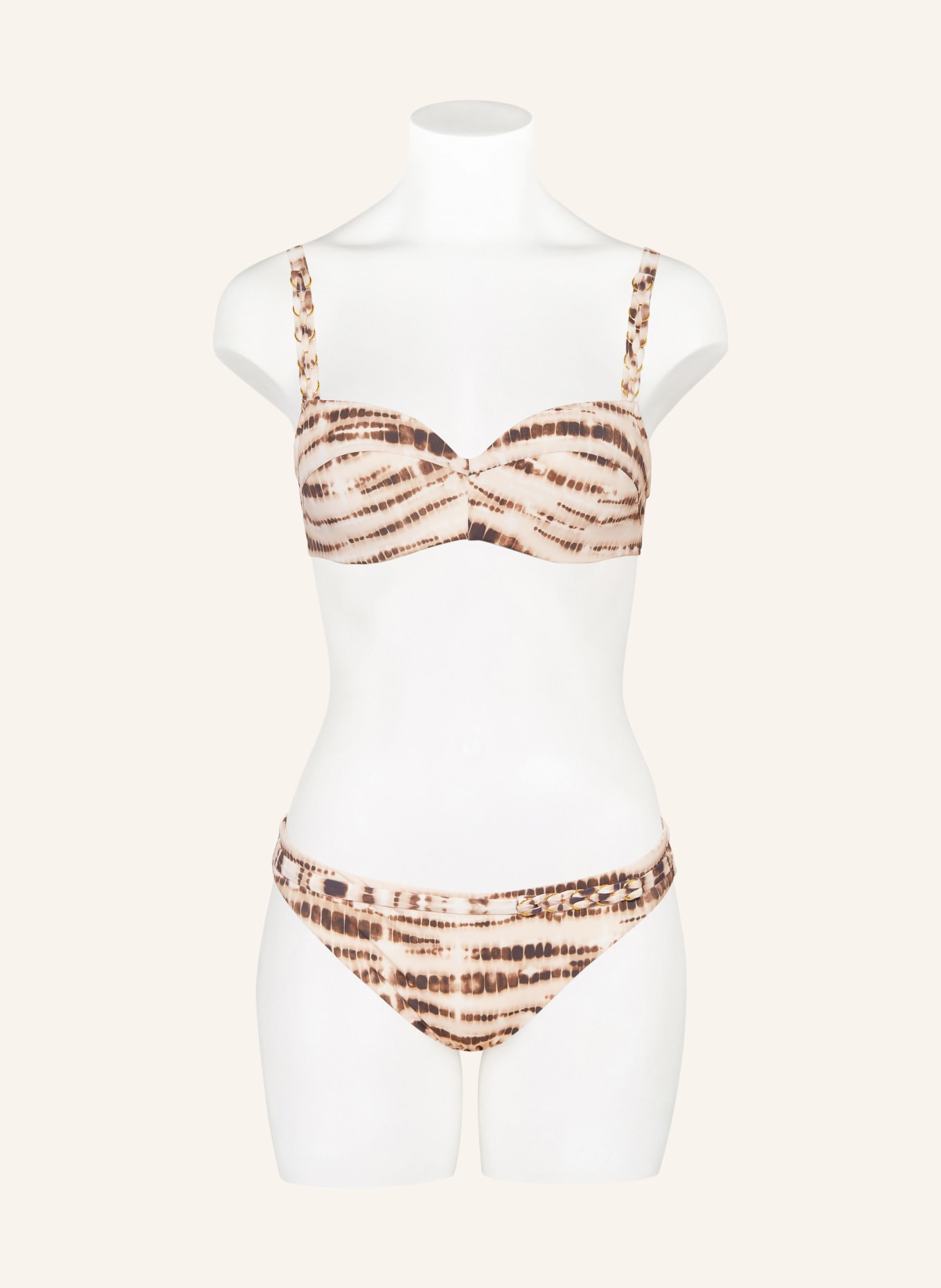 CHANTELLE Bügel-Bikini-Top EMBLEM, Farbe: BEIGE/ DUNKELBRAUN/ BRAUN (Bild 2)