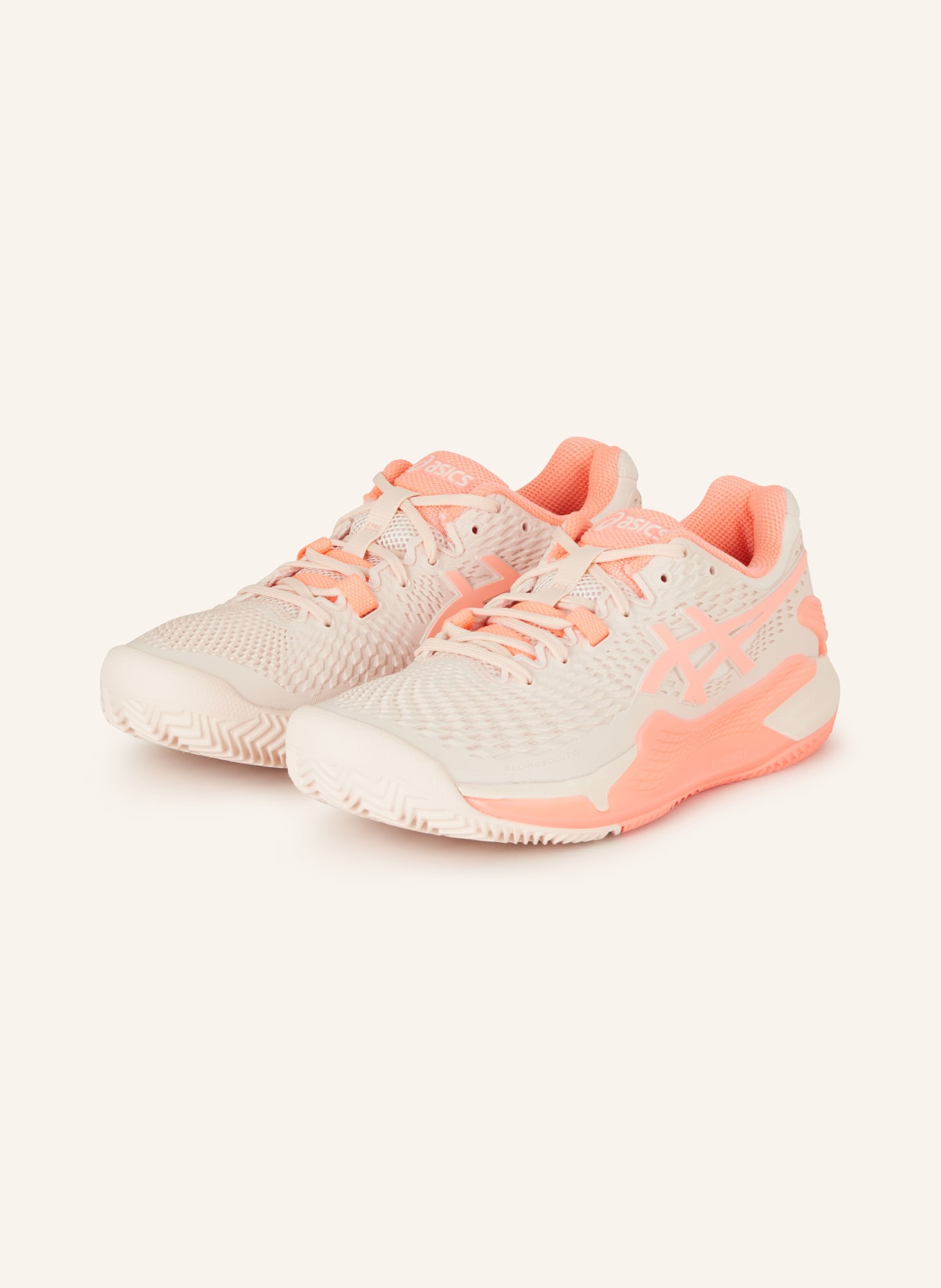 ASICS Tennis shoes GEL RESOLUTION 9 CLAY, Color: LIGHT PINK/ NEON PINK (Image 1)