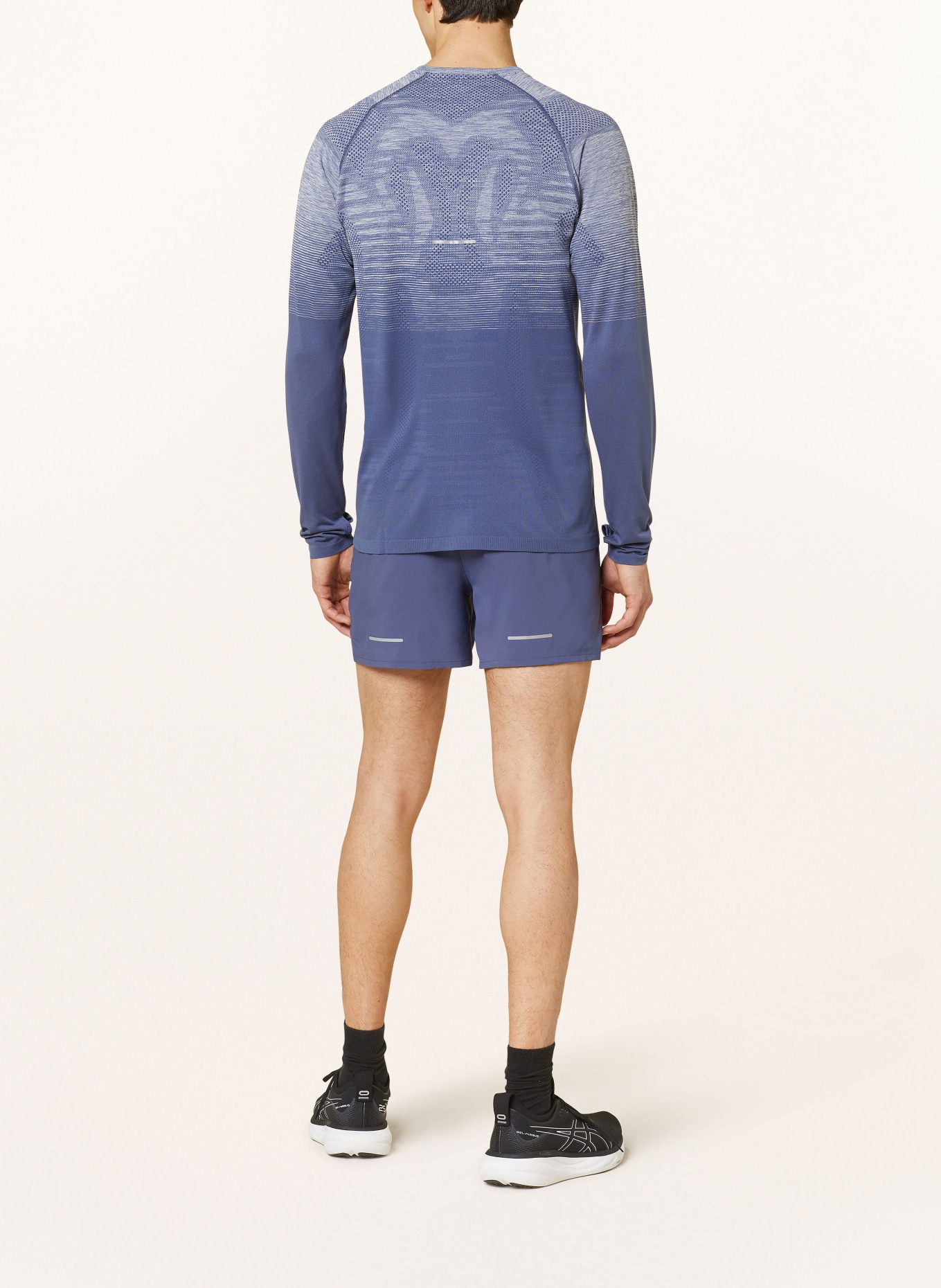 ASICS Running shirt SEAMLESS, Color: BLUE/ WHITE (Image 3)