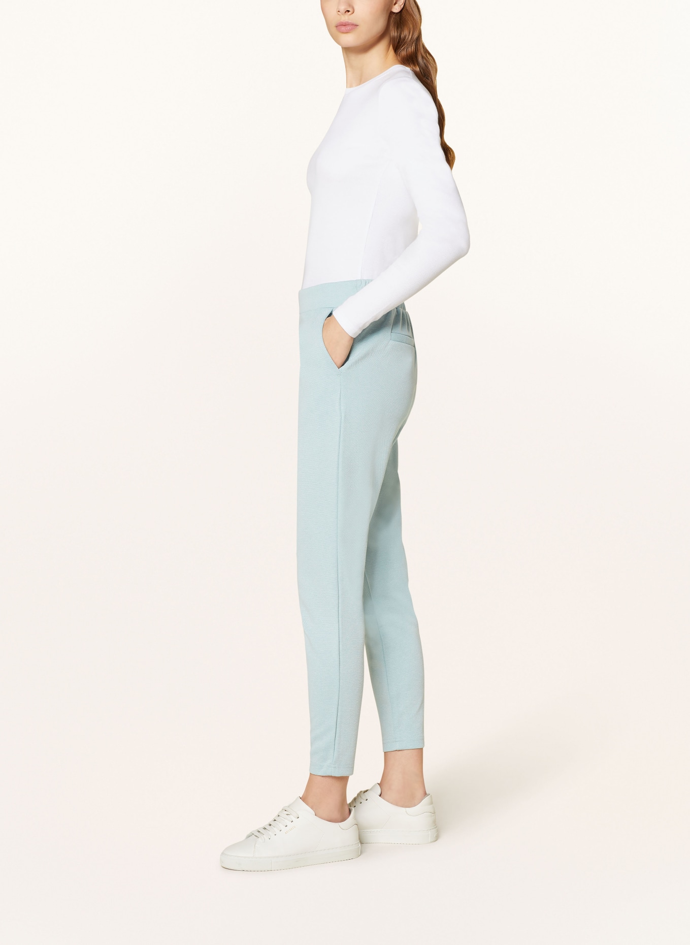 ICHI Piqué trousers IHKATE, Color: MINT (Image 4)