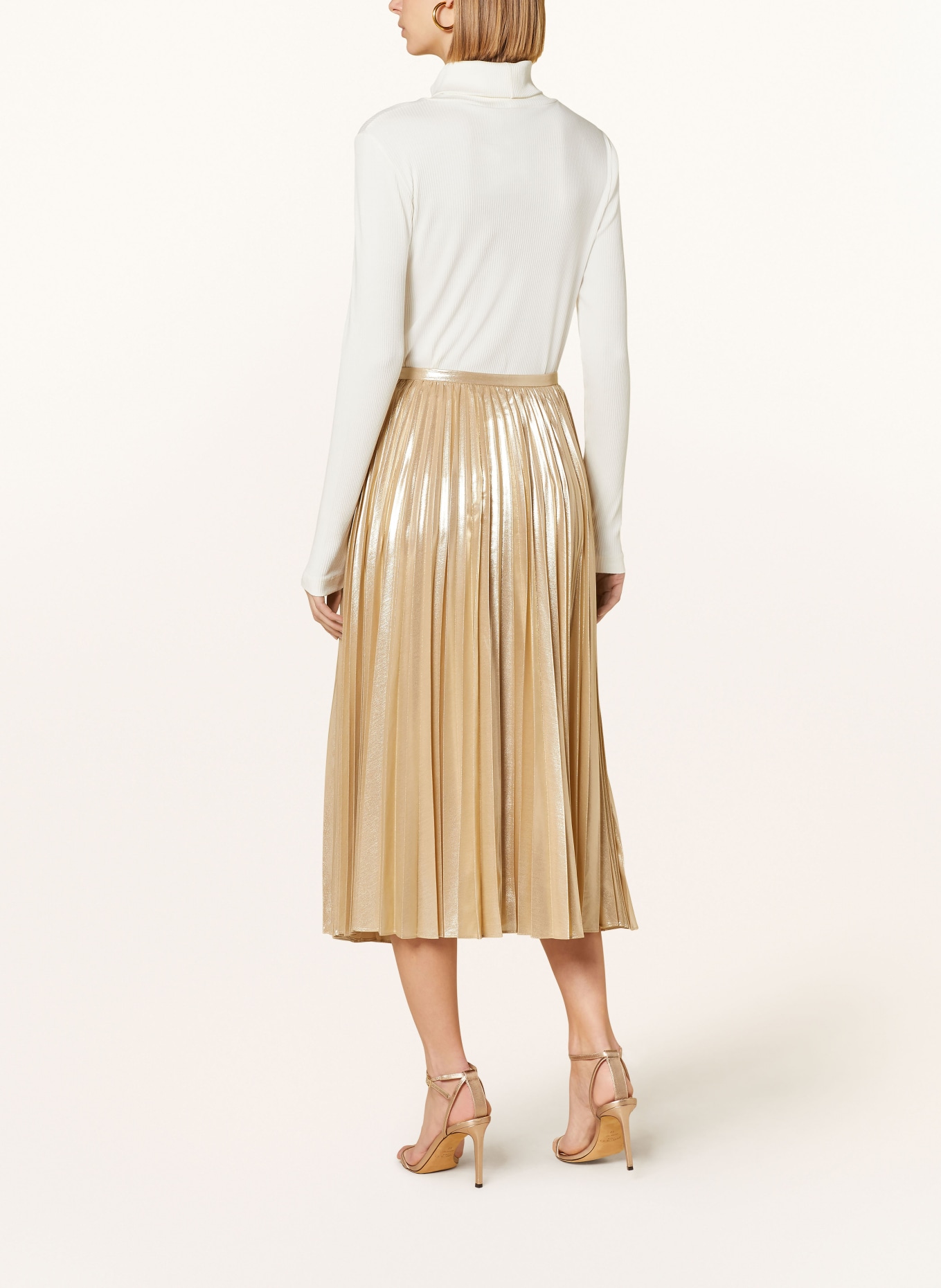 LAUREN RALPH LAUREN Pleated skirt, Color: GOLD (Image 3)