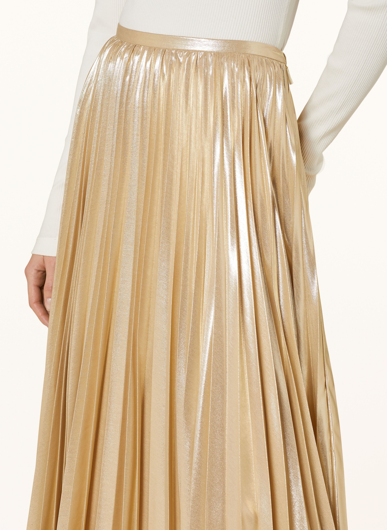 LAUREN RALPH LAUREN Pleated skirt, Color: GOLD (Image 4)