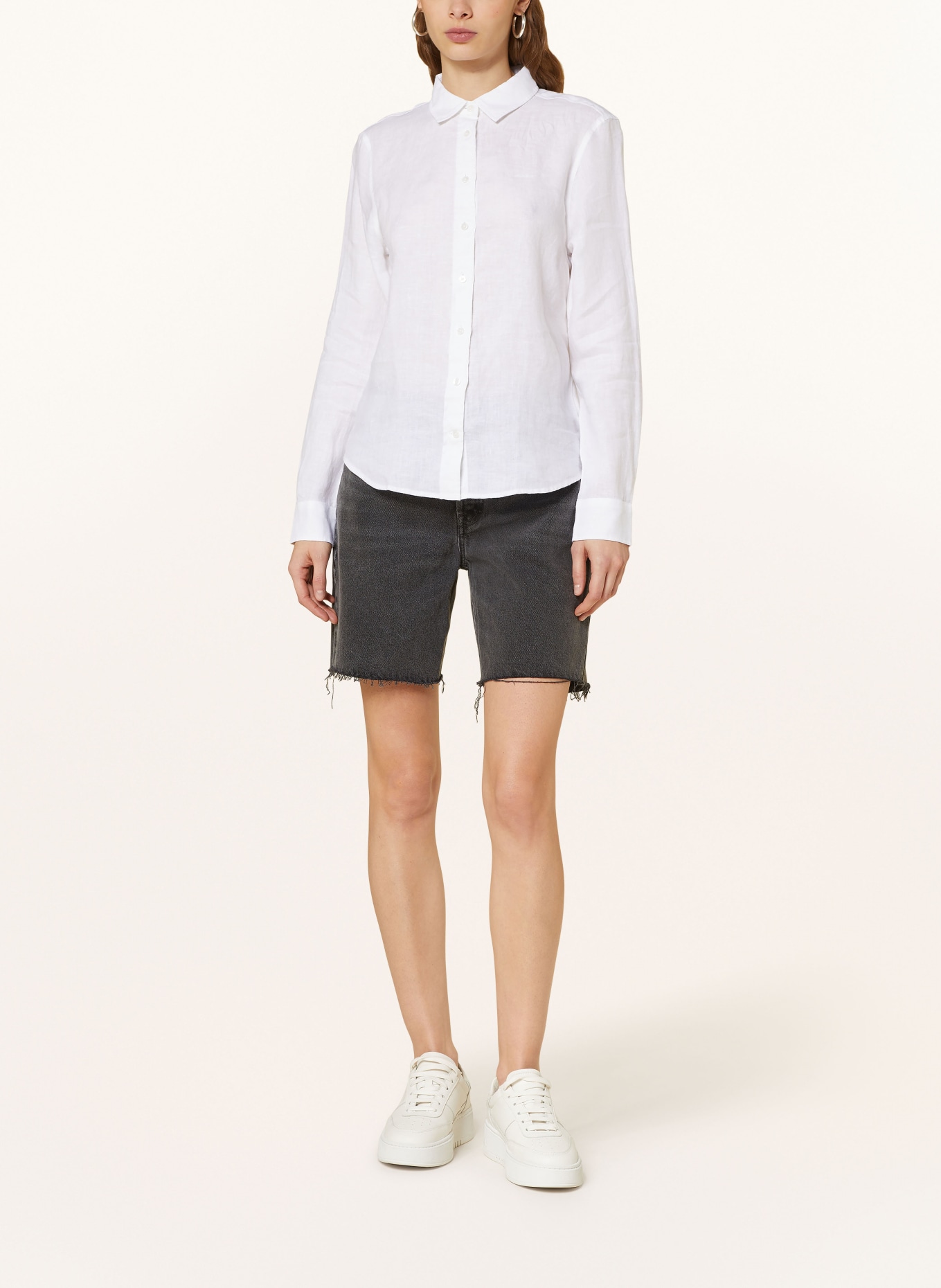 GANT Shirt blouse made of linen, Color: WHITE (Image 2)