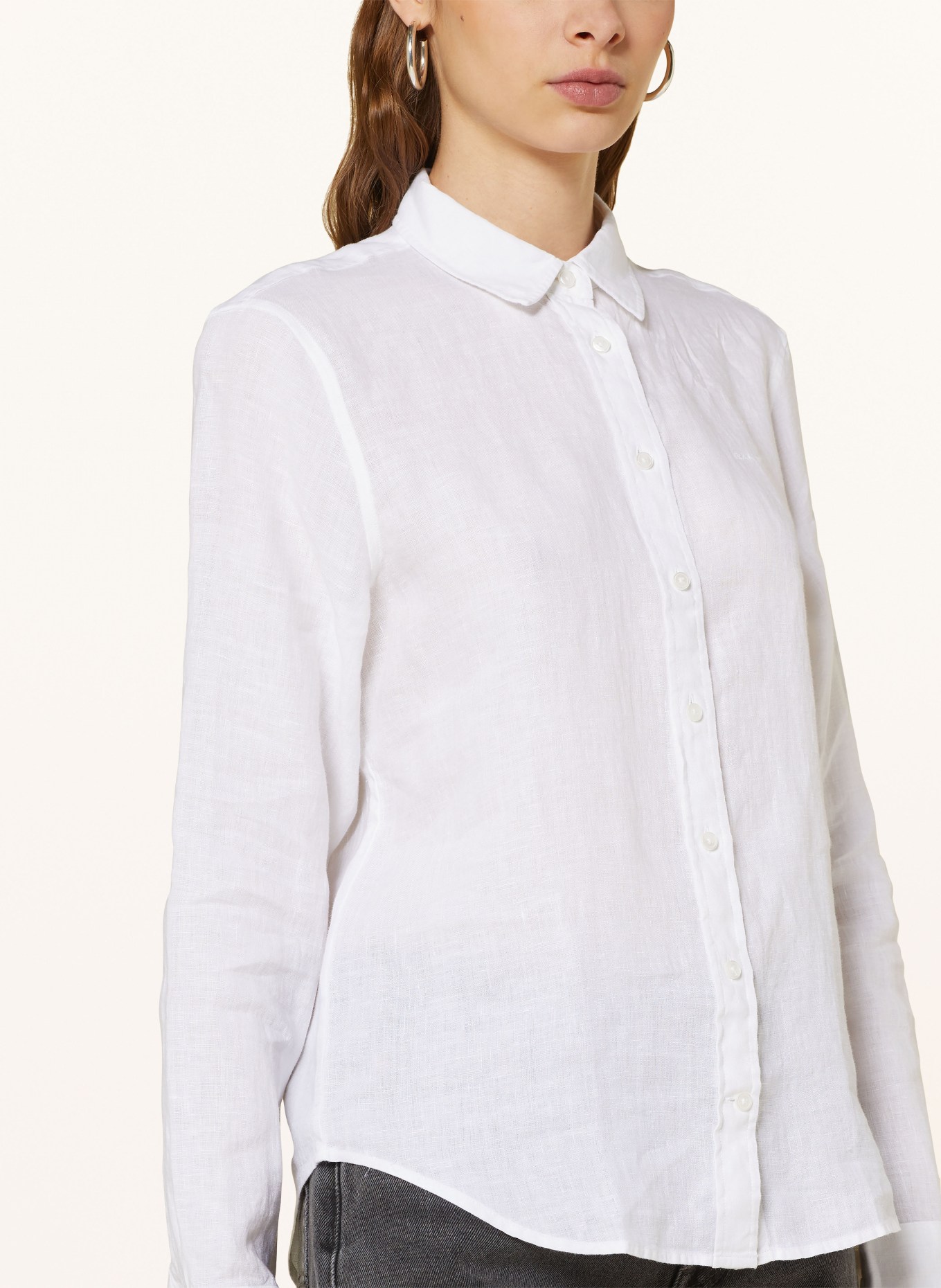 GANT Shirt blouse made of linen, Color: WHITE (Image 4)