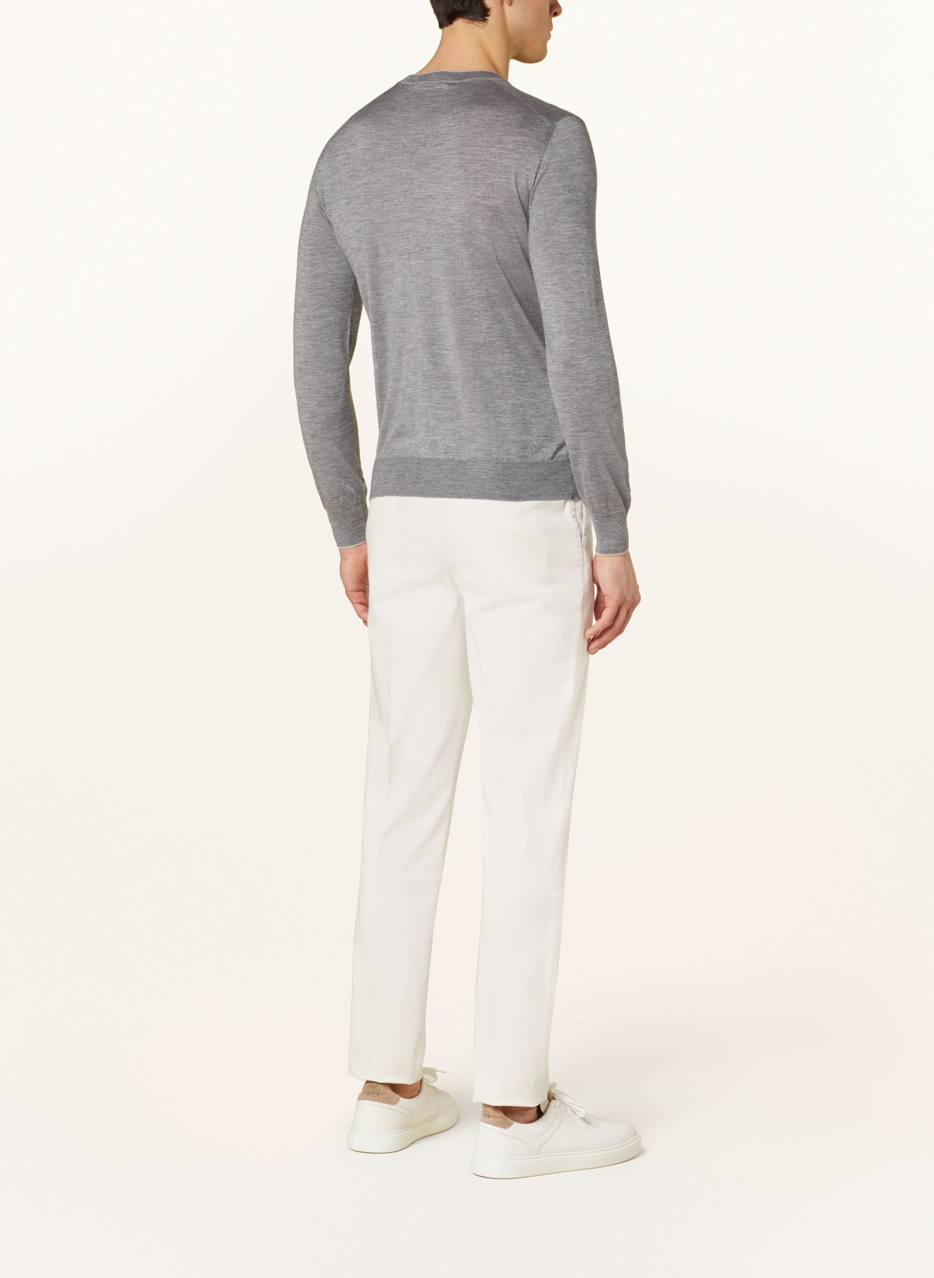 FIORONI Cashmere-Pullover mit Seide, Farbe: GRAU (Bild 3)