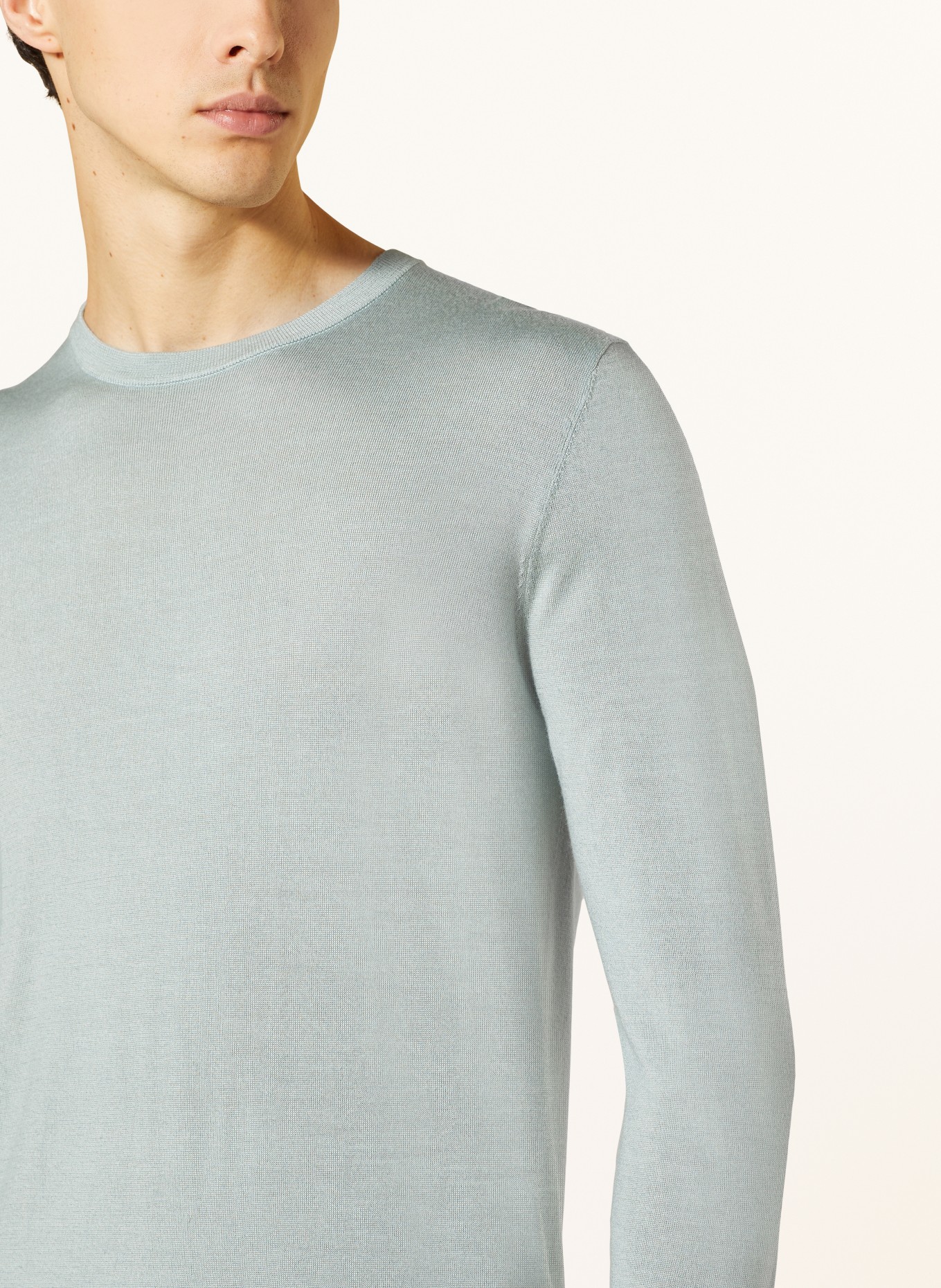 HACKETT LONDON Sweater made of merino wool, Color: BLUE GRAY (Image 4)