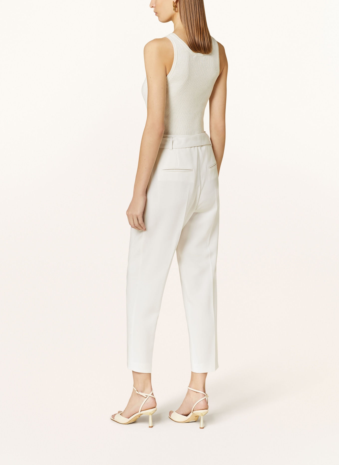 BOSS 7/8 pants TAPIAH, Color: WHITE (Image 3)