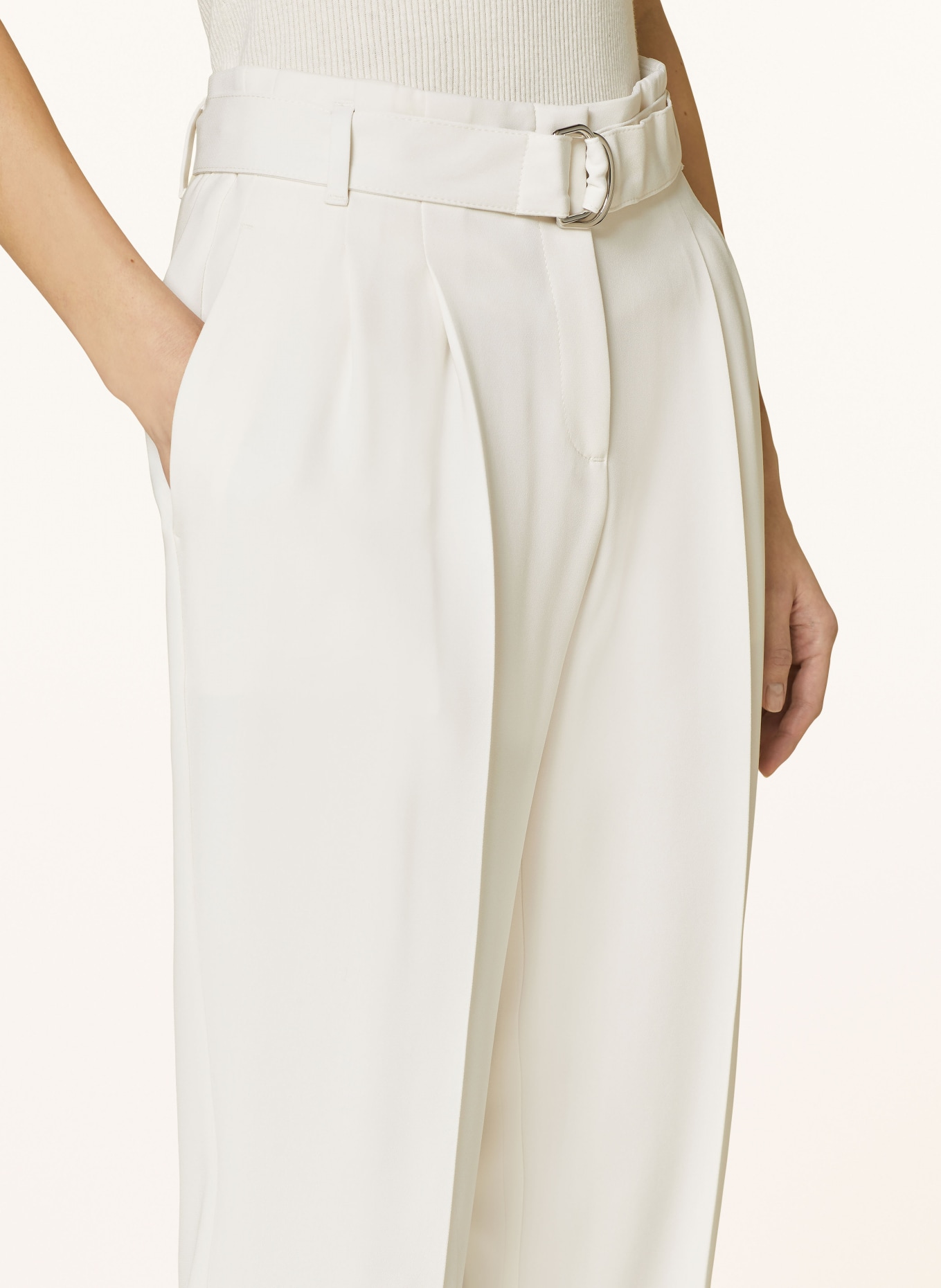 BOSS 7/8 pants TAPIAH, Color: WHITE (Image 5)
