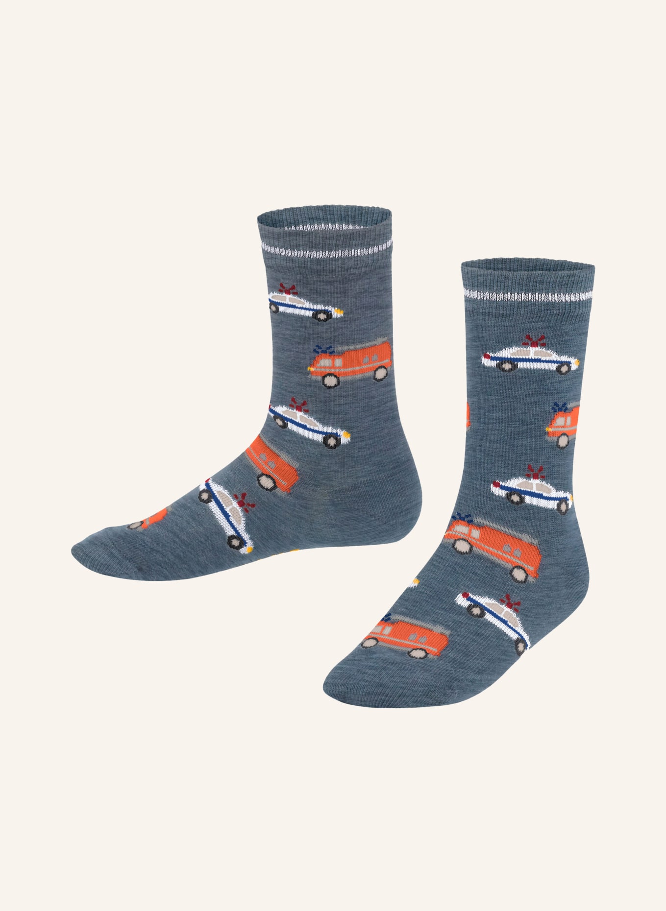 FALKE Socken POLICE AND FIRE CARS: 6660 LIGHT DENIM