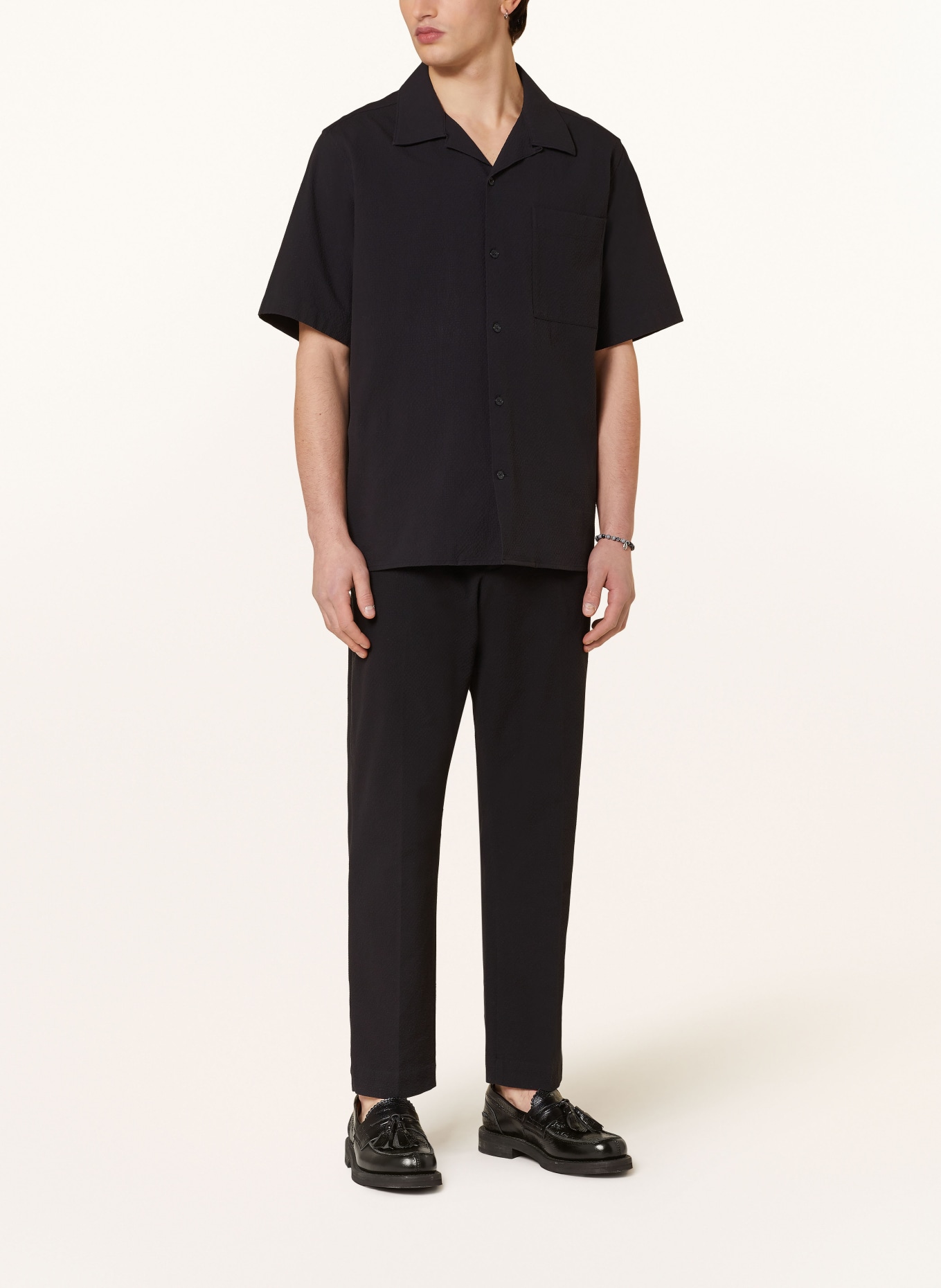 NN.07 Short sleeve shirt JULIO comfort fit , Color: BLACK (Image 2)