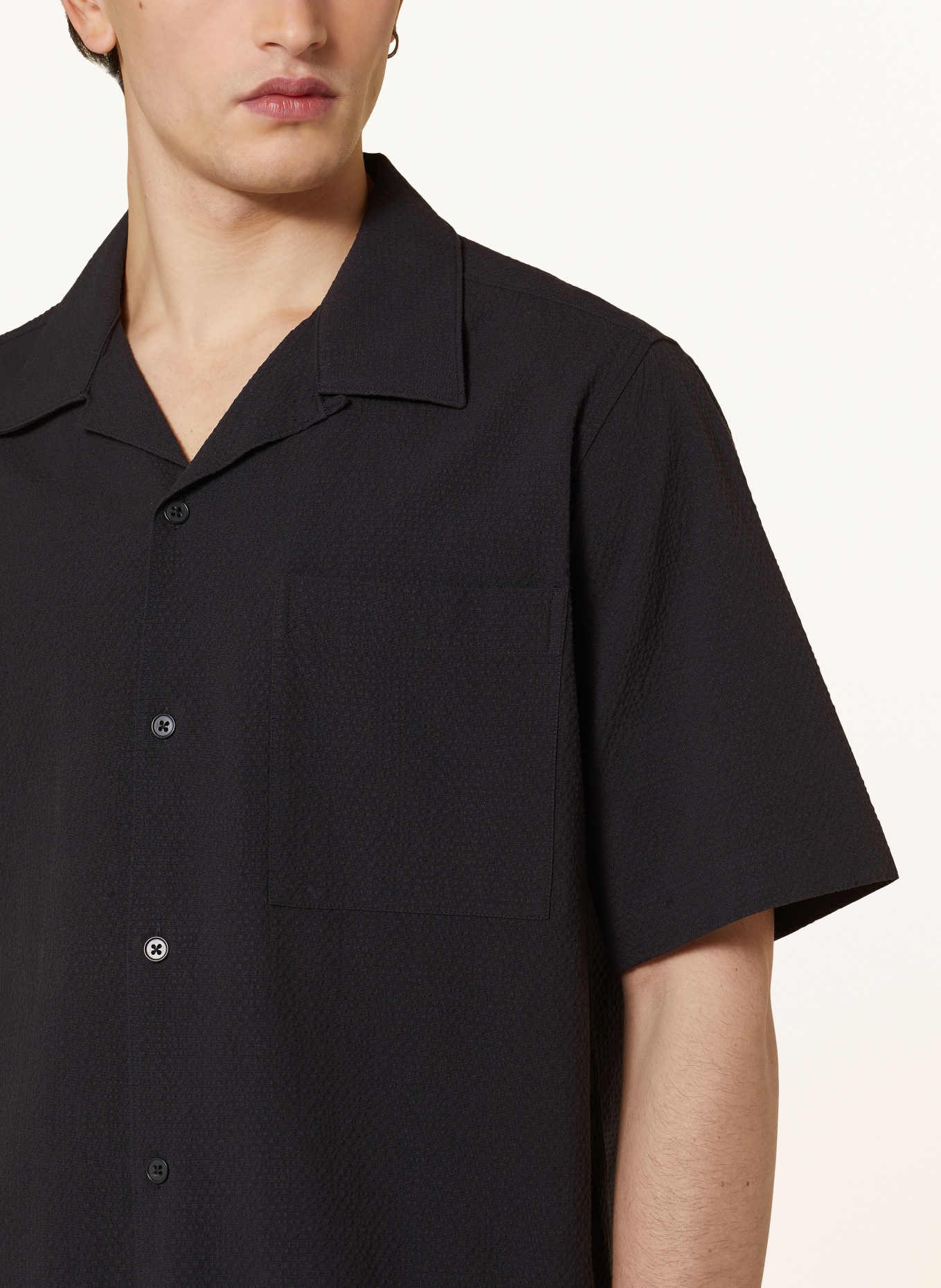 NN.07 Short sleeve shirt JULIO comfort fit , Color: BLACK (Image 4)