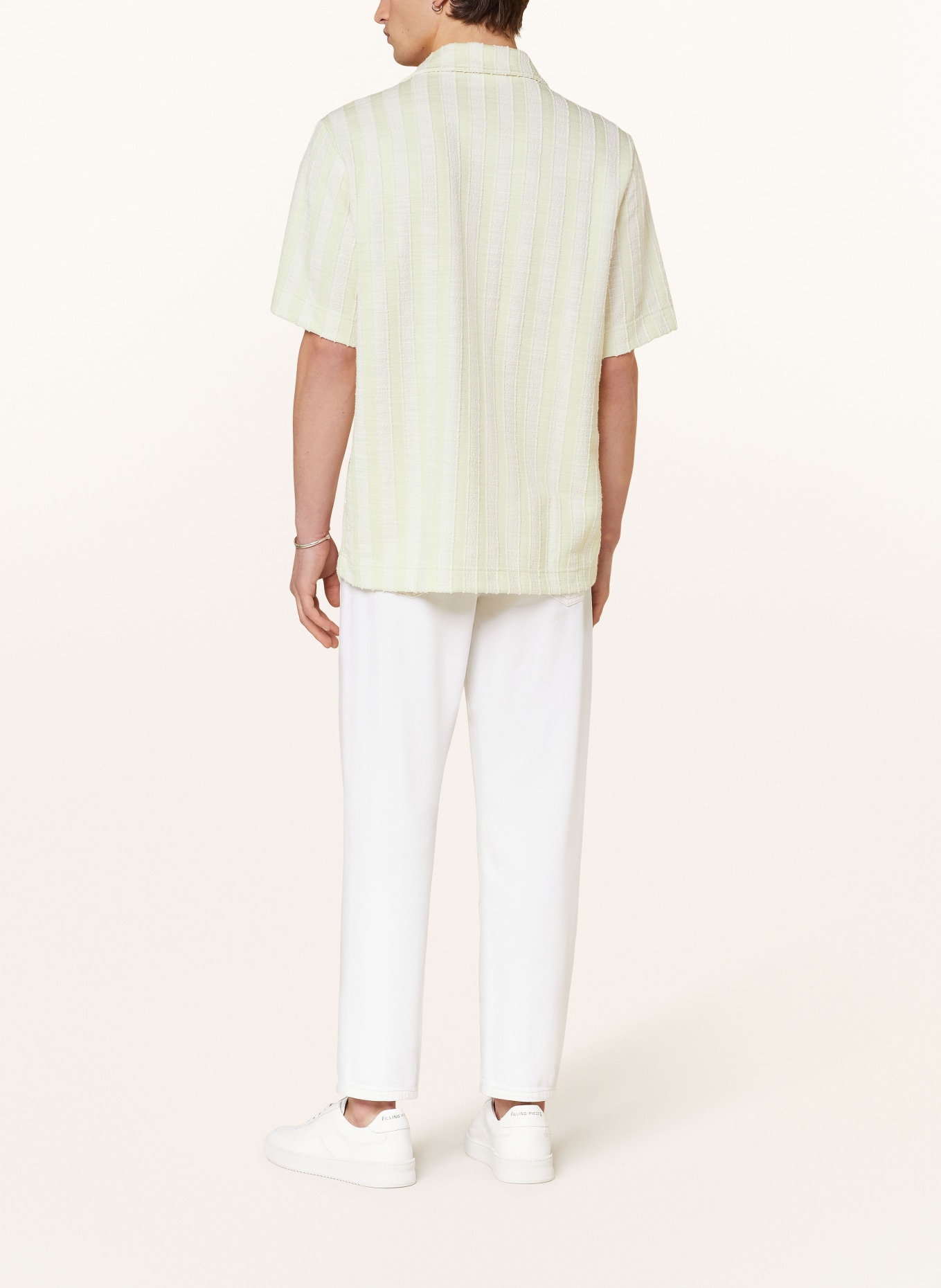 NN.07 Resort shirt JULIO comfort fit , Color: LIGHT GREEN/ WHITE (Image 3)