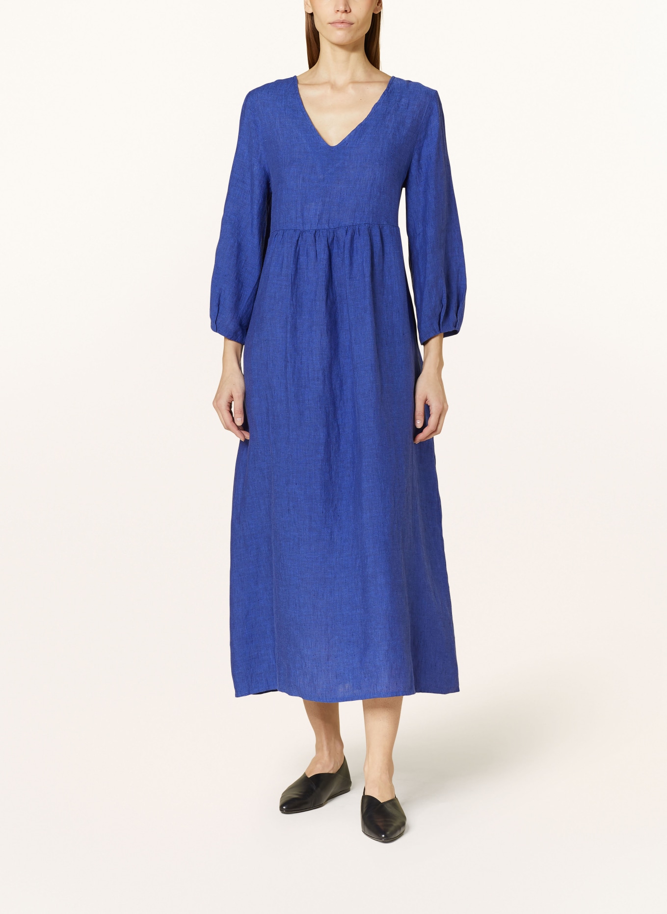 ROBERT FRIEDMAN Leinenkleid SELENA mit 3/4-Arm: BLAU