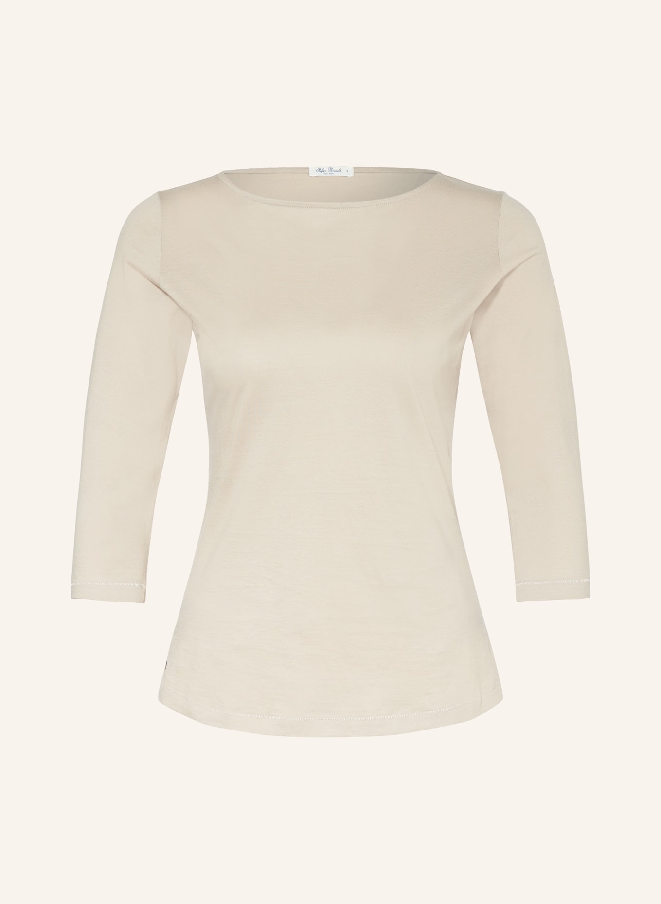 Stefan Brandt Long sleeve shirt with 3/4 sleeves, Color: LIGHT BROWN (Image 1)