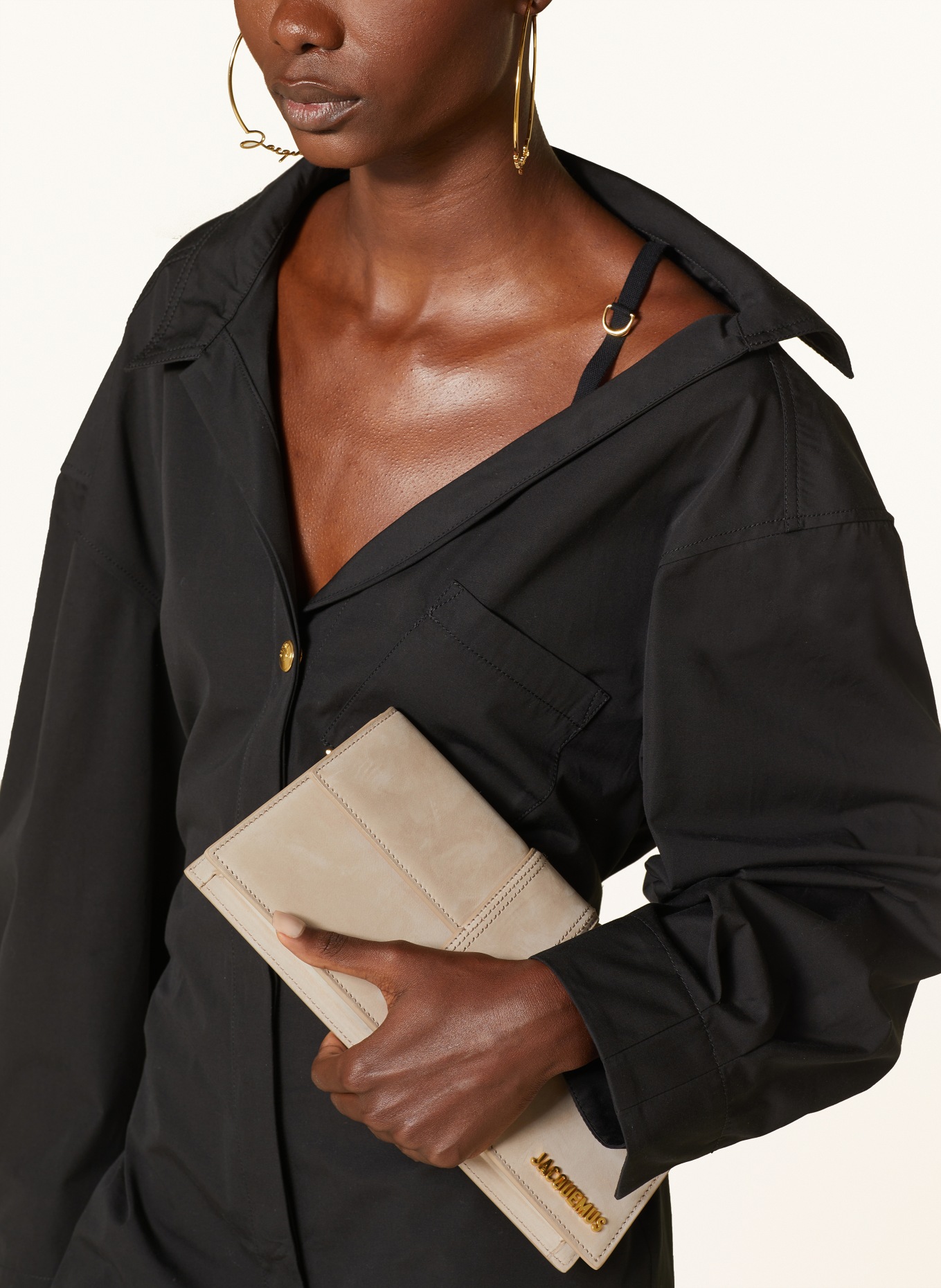 JACQUEMUS Shoulder bag LE BAMBINO LONG, Color: CREAM (Image 4)