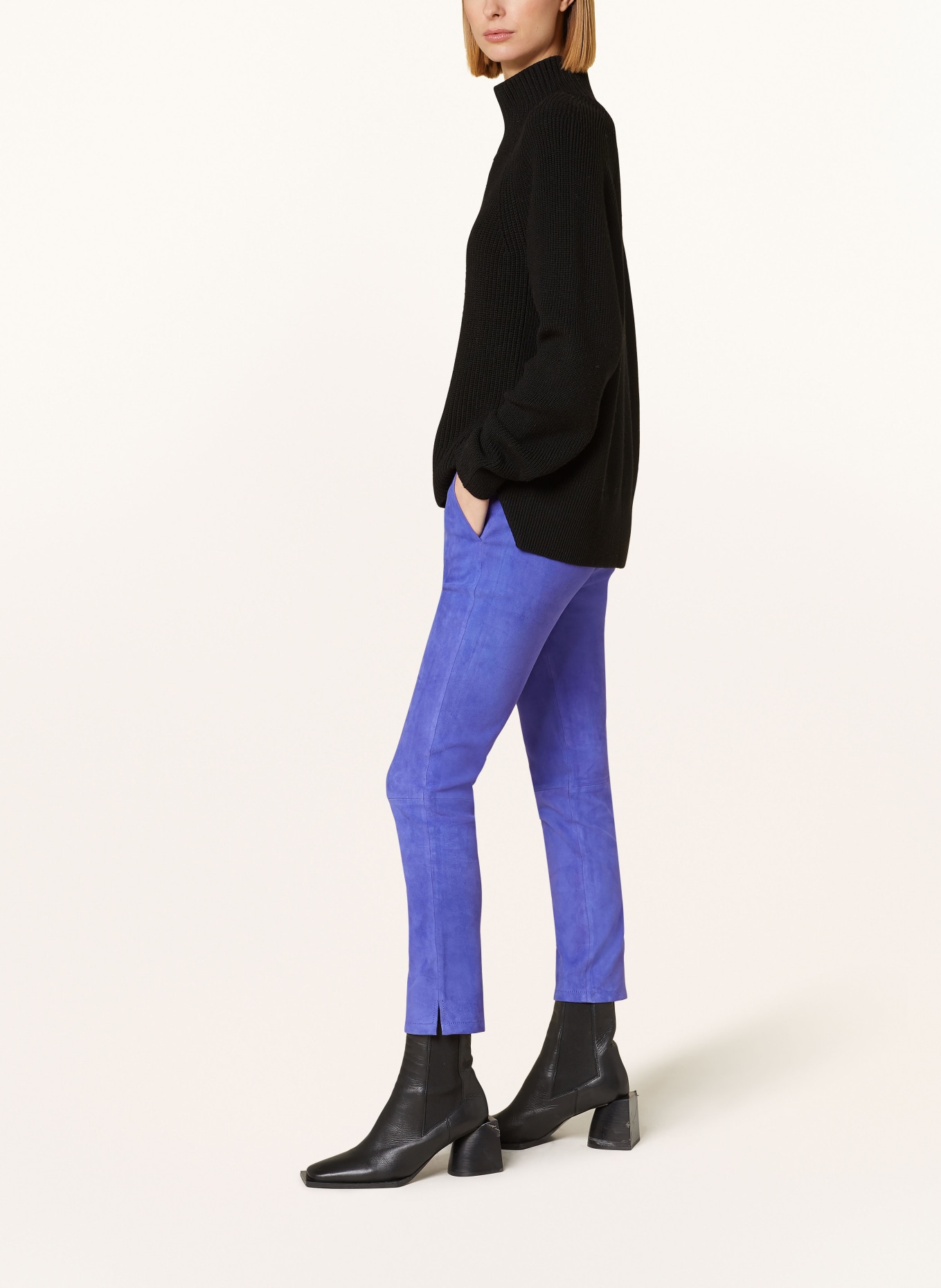 lilienfels Leather trousers: PURPLE