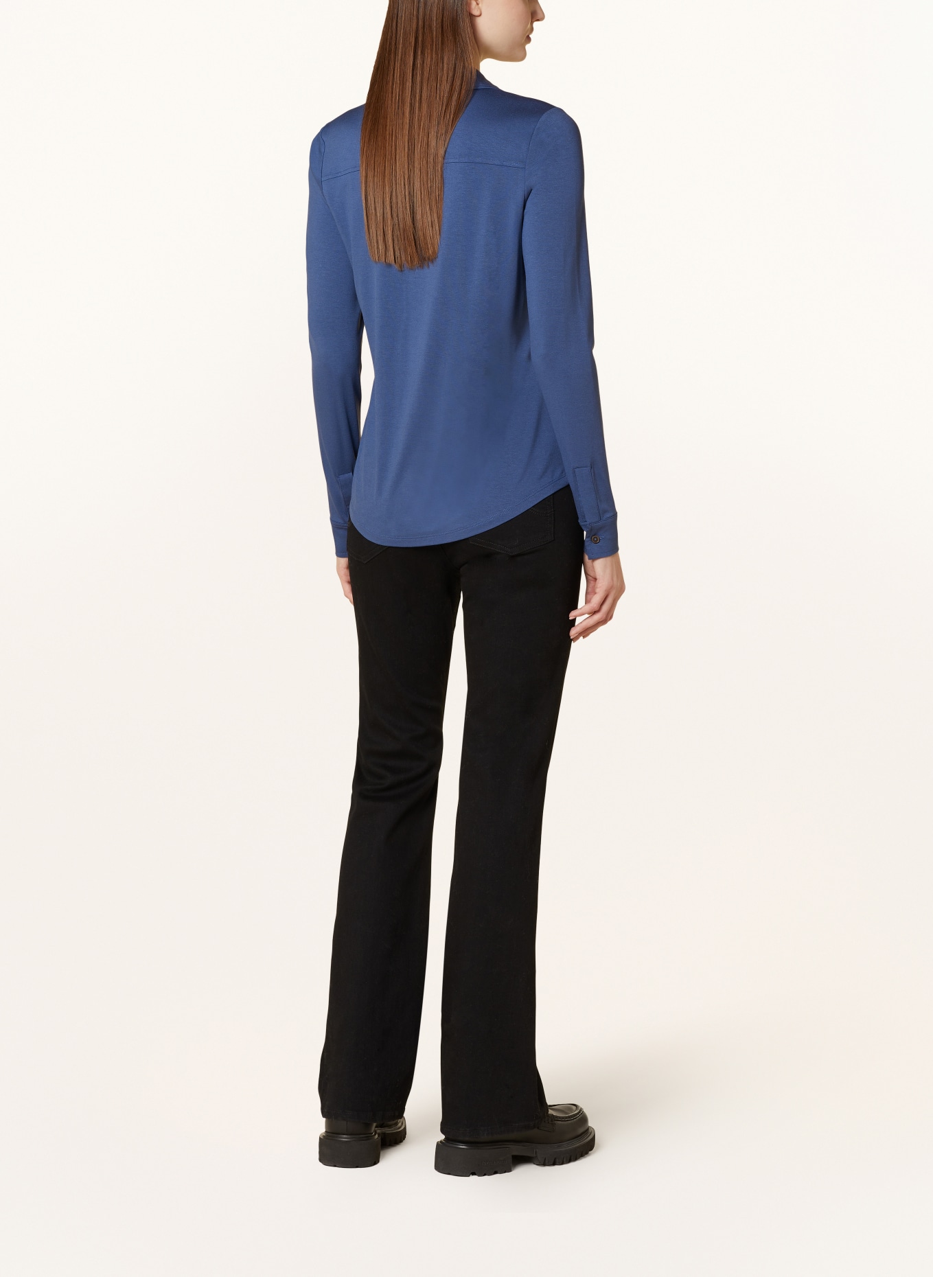 Marc O'Polo Shirt blouse made of jersey, Color: BLUE (Image 3)