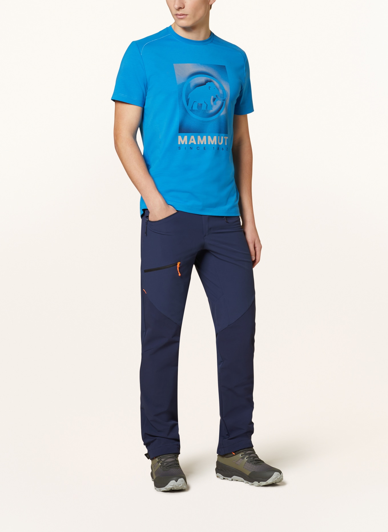 MAMMUT T-shirt TROVAT, Color: BLUE (Image 2)