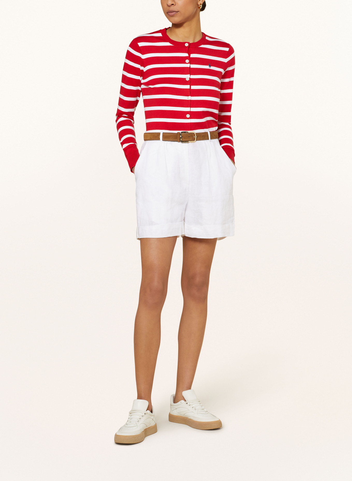 POLO RALPH LAUREN Cardigan, Color: RED/ WHITE (Image 2)