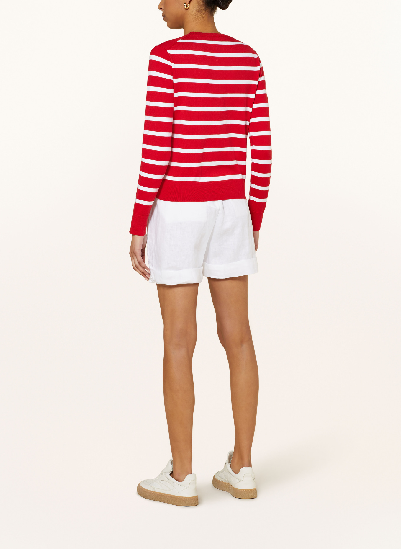 POLO RALPH LAUREN Cardigan, Color: RED/ WHITE (Image 3)