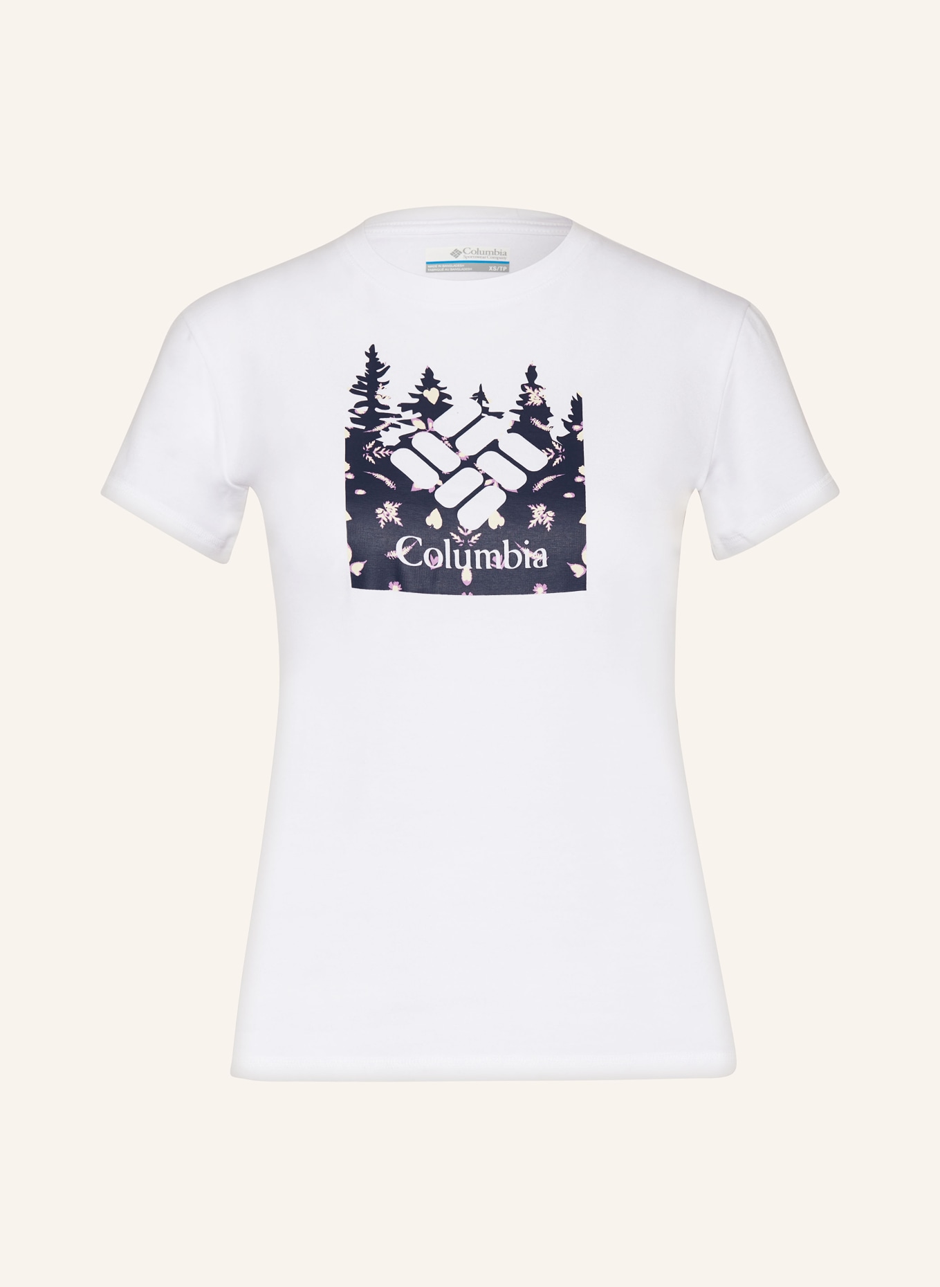 Columbia T-shirt SUN TREK™, Kolor: 115 white, gem cyanfond (Obrazek 1)