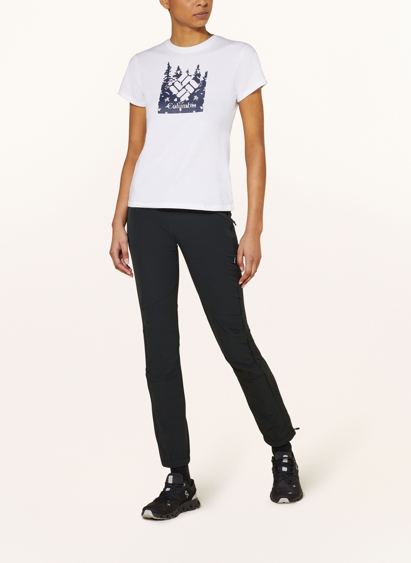 Columbia T-shirt SUN TREK™, Color: 115 white, gem cyanfond (Image 2)