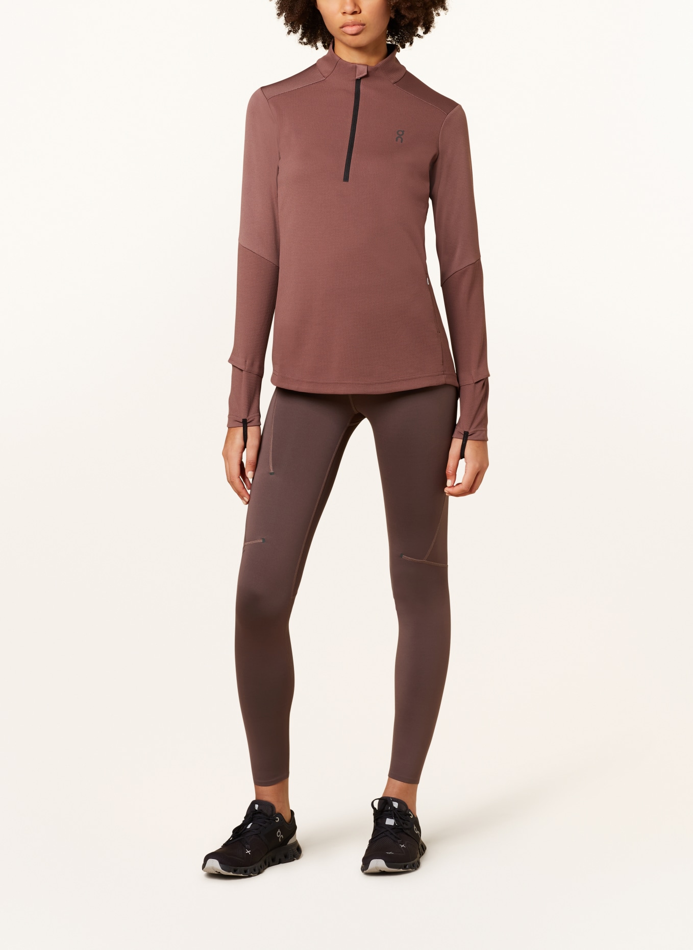On Running tights PERFORMANCE WINTER, Color: BROWN (Image 2)