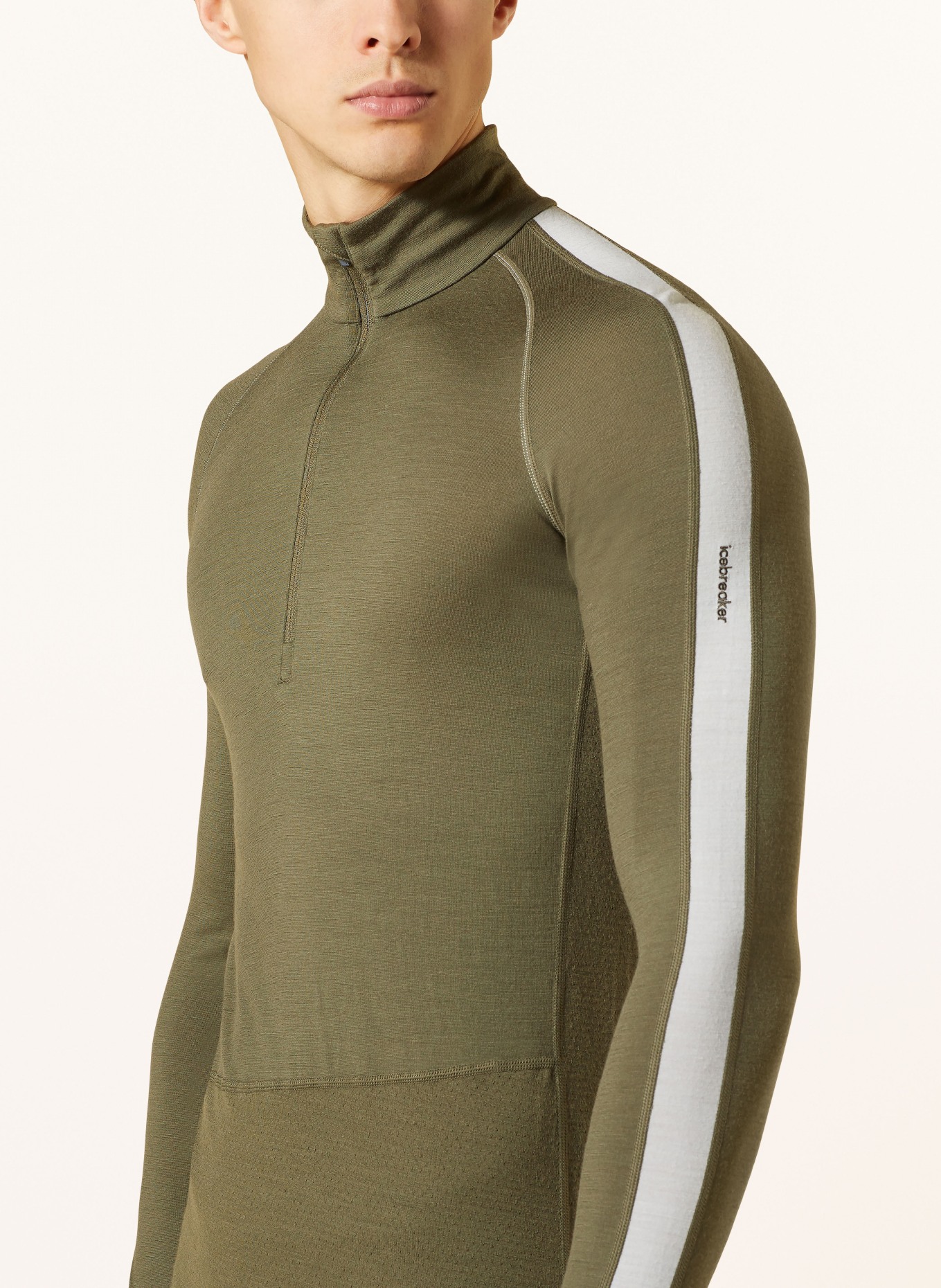 icebreaker Functional underwear shirt MERINO ZONEKNIT 200 made of merino wool, Color: GREEN (Image 4)