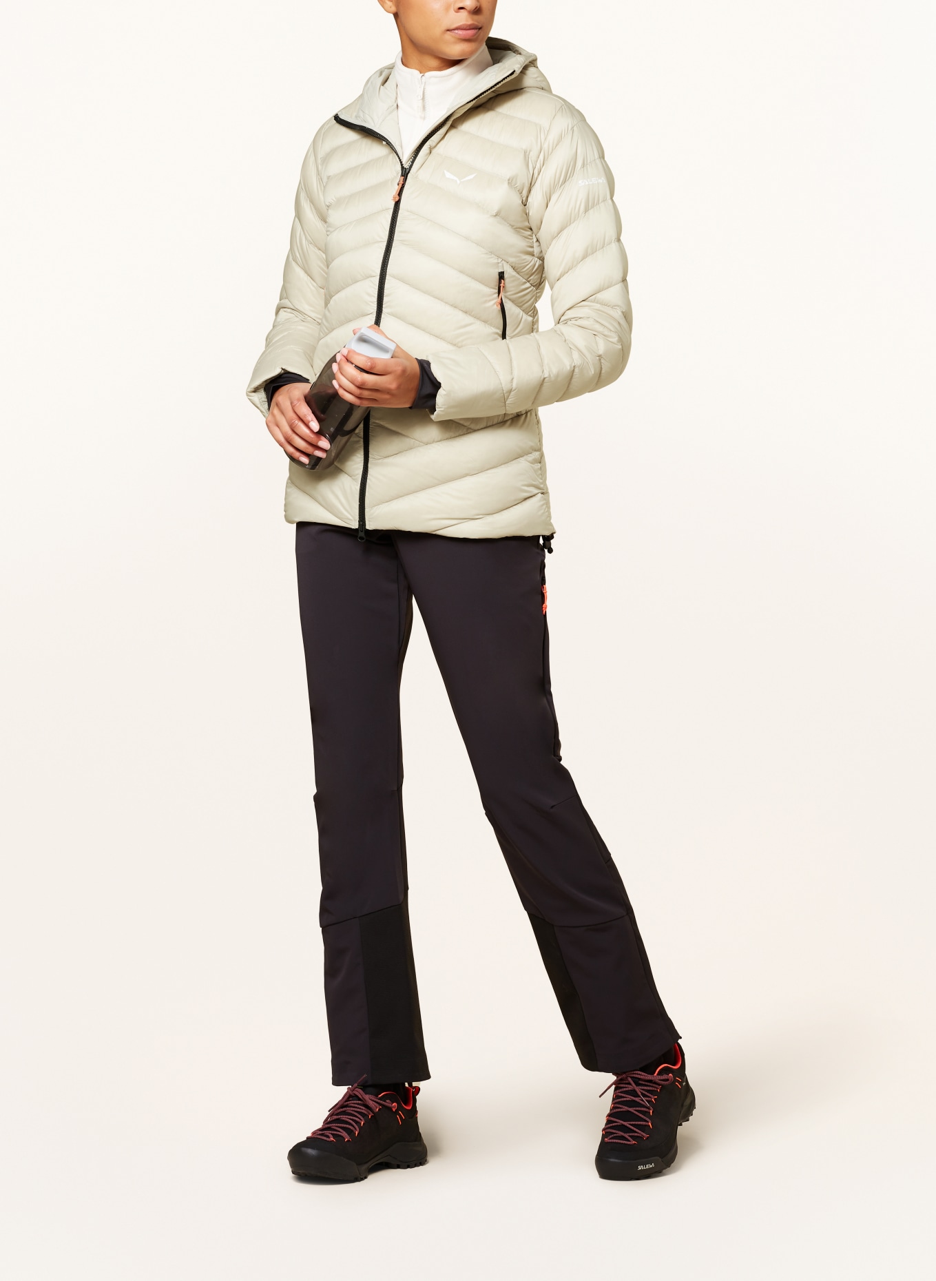 SALEWA Lightweight down jacket ORTLES MED 3, Color: BEIGE (Image 2)