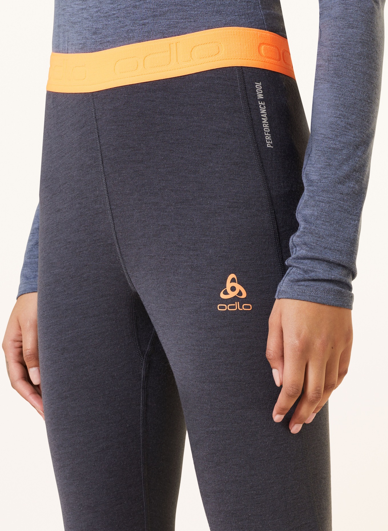 odlo Functional baselayer trousers REVELSTOKE PERFORMANCE with cropped leg length, Color: DARK GRAY (Image 5)