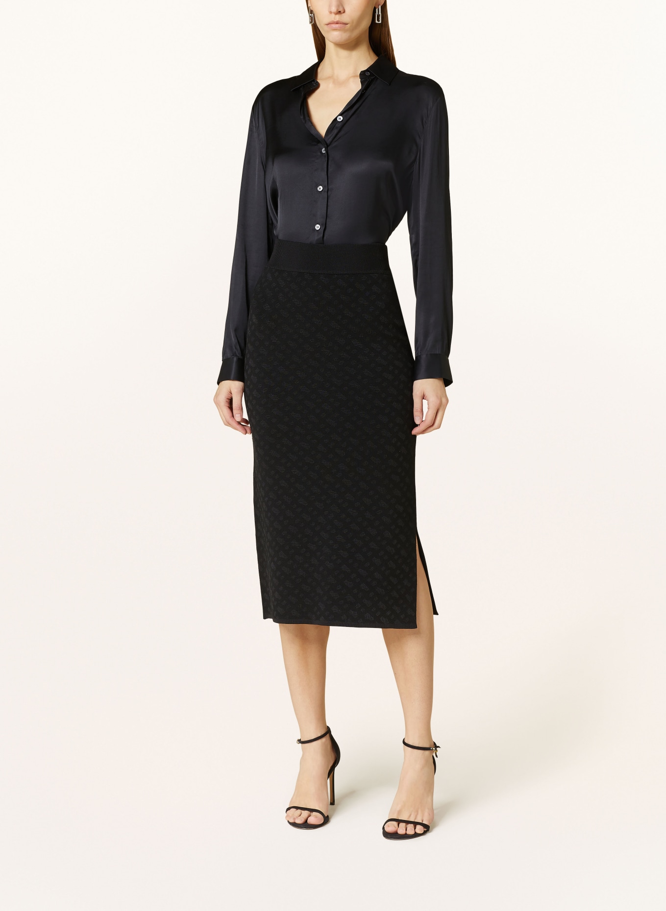 BOSS Knit skirt FURELIA, Color: BLACK (Image 2)