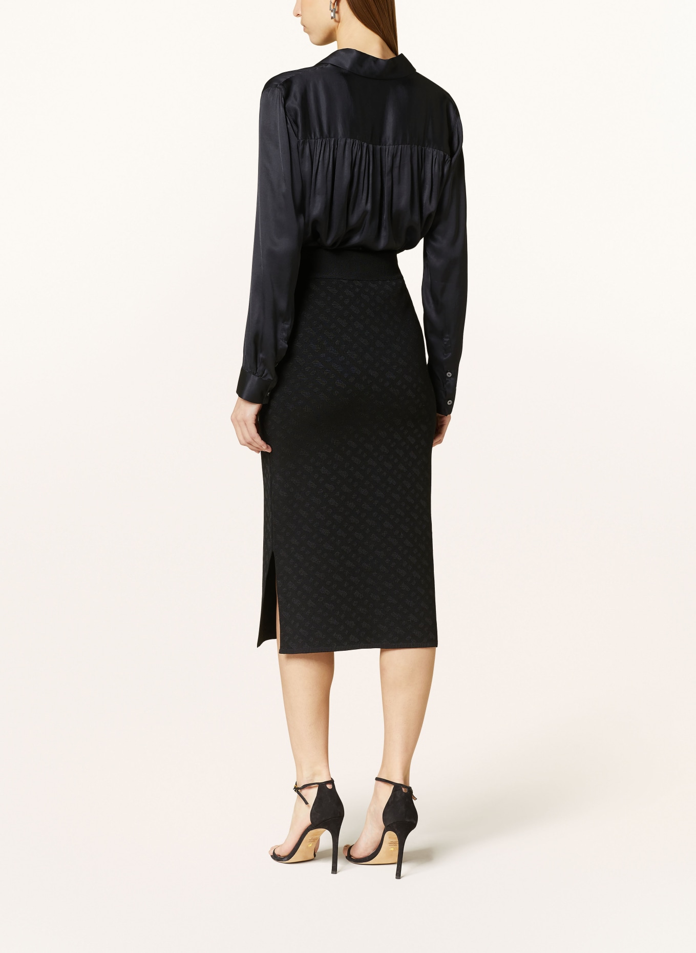 BOSS Knit skirt FURELIA, Color: BLACK (Image 3)
