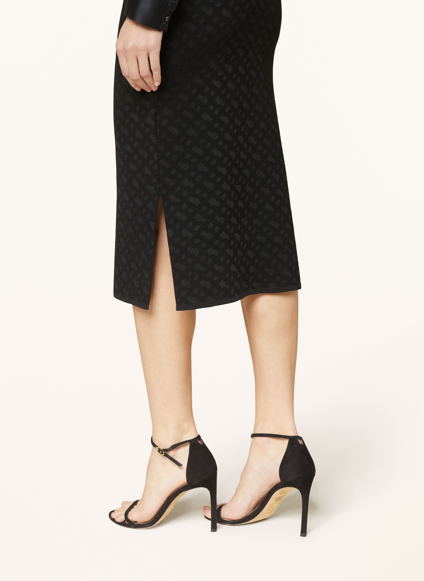 BOSS Knit skirt FURELIA, Color: BLACK (Image 4)