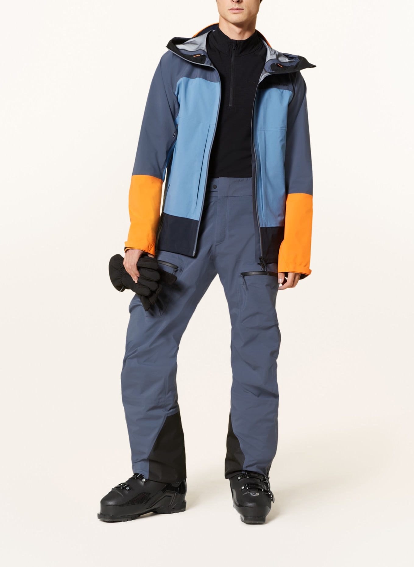 Peak Performance Hardshellové lyžařské kalhoty VISLIGHT GORE-TEX C-KNIT, Barva: ČERNOŠEDÁ (Obrázek 2)