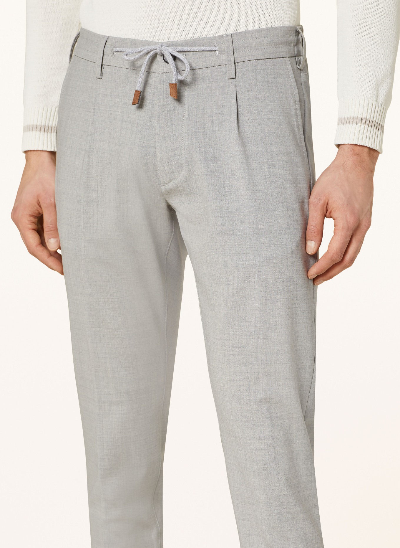 eleventy Spodnie extra slim fit, Kolor: SZARY (Obrazek 5)