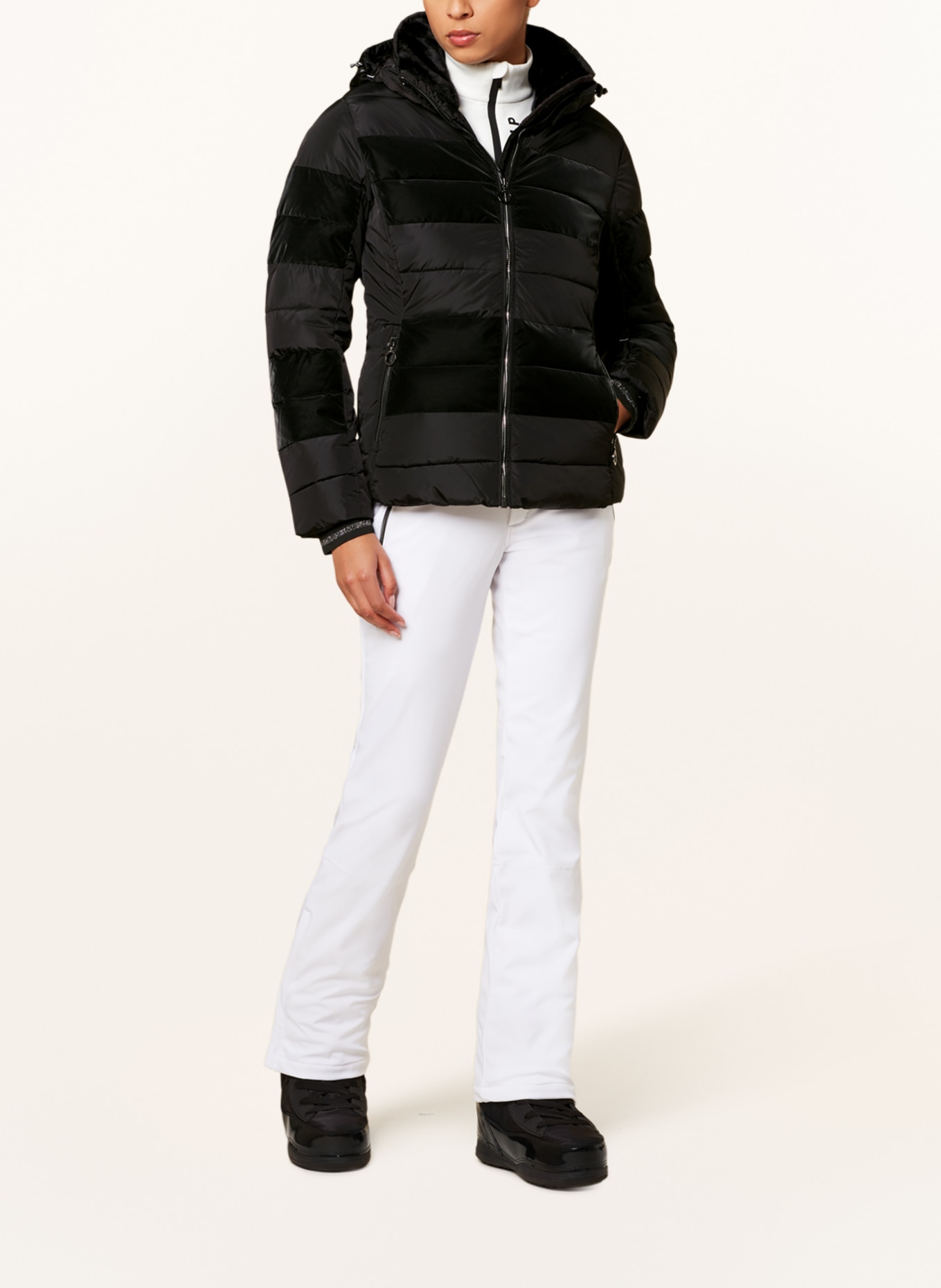 LUHTA Ski jacket SAMMALTUNTURI with faux fur, Color: BLACK (Image 2)
