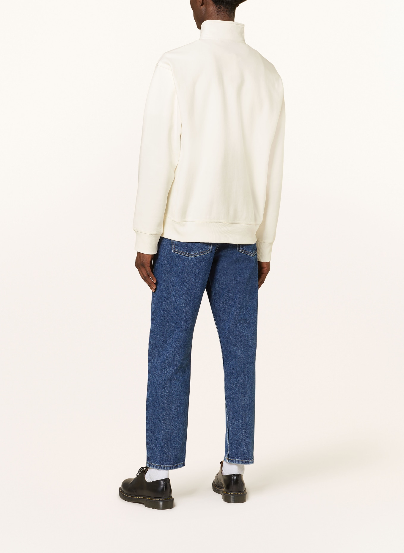 carhartt WIP Half-zip sweater in sweatshirt fabric, Color: BEIGE (Image 3)