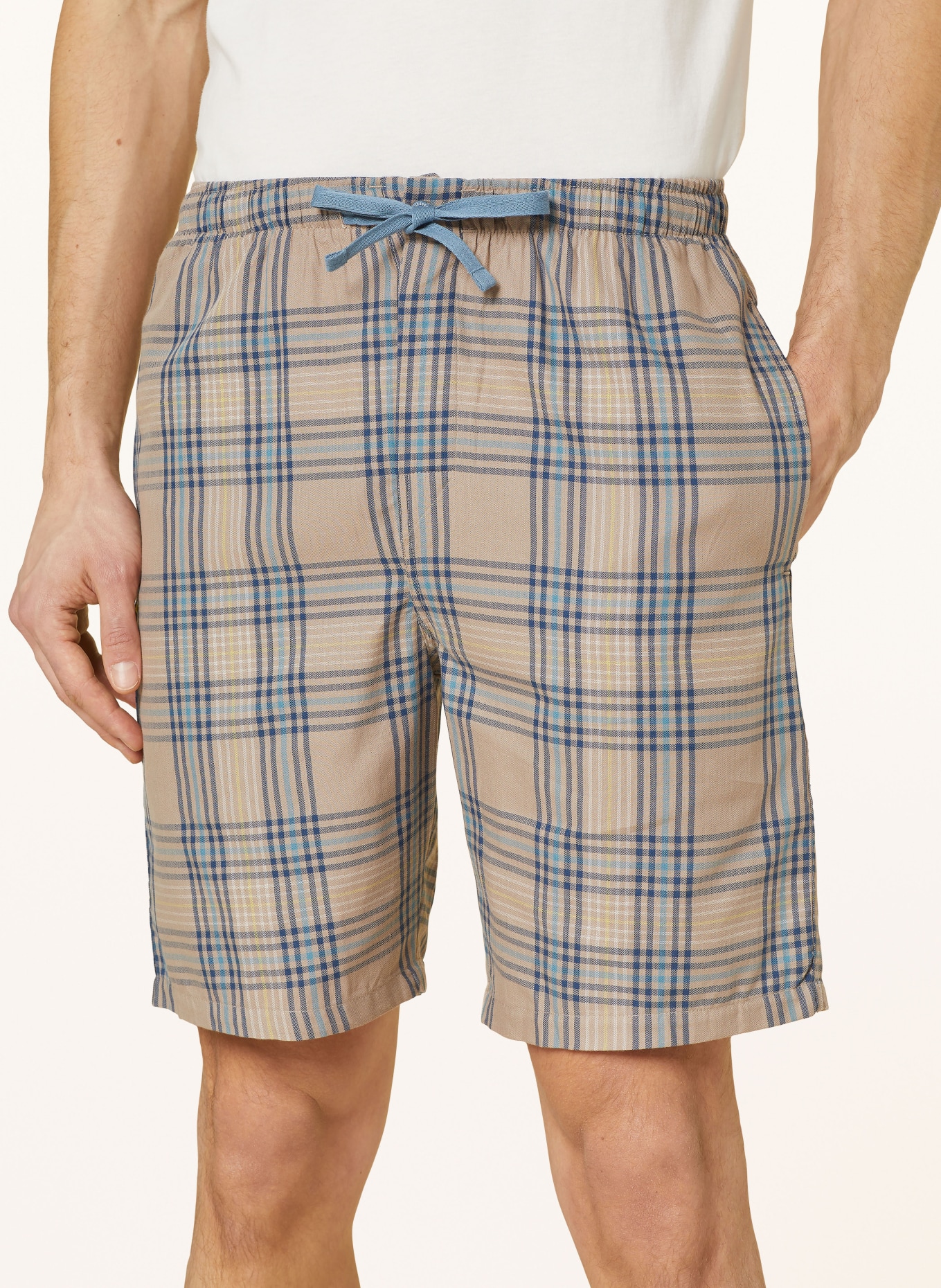 SCHIESSER Pajama shorts MIX+RELAX, Color: TAUPE/ DARK BLUE/ TURQUOISE (Image 5)
