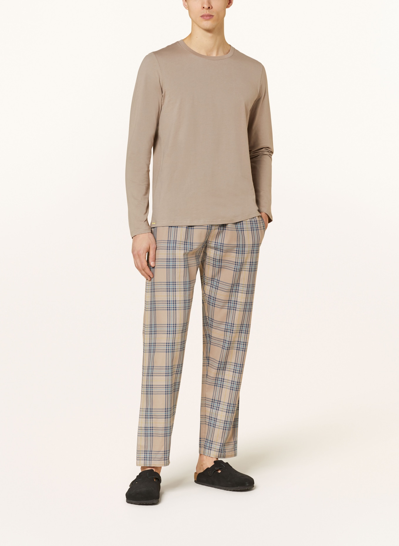 SCHIESSER Lounge pants MIX+RELAX, Color: TAUPE/ BLUE/ TURQUOISE (Image 2)
